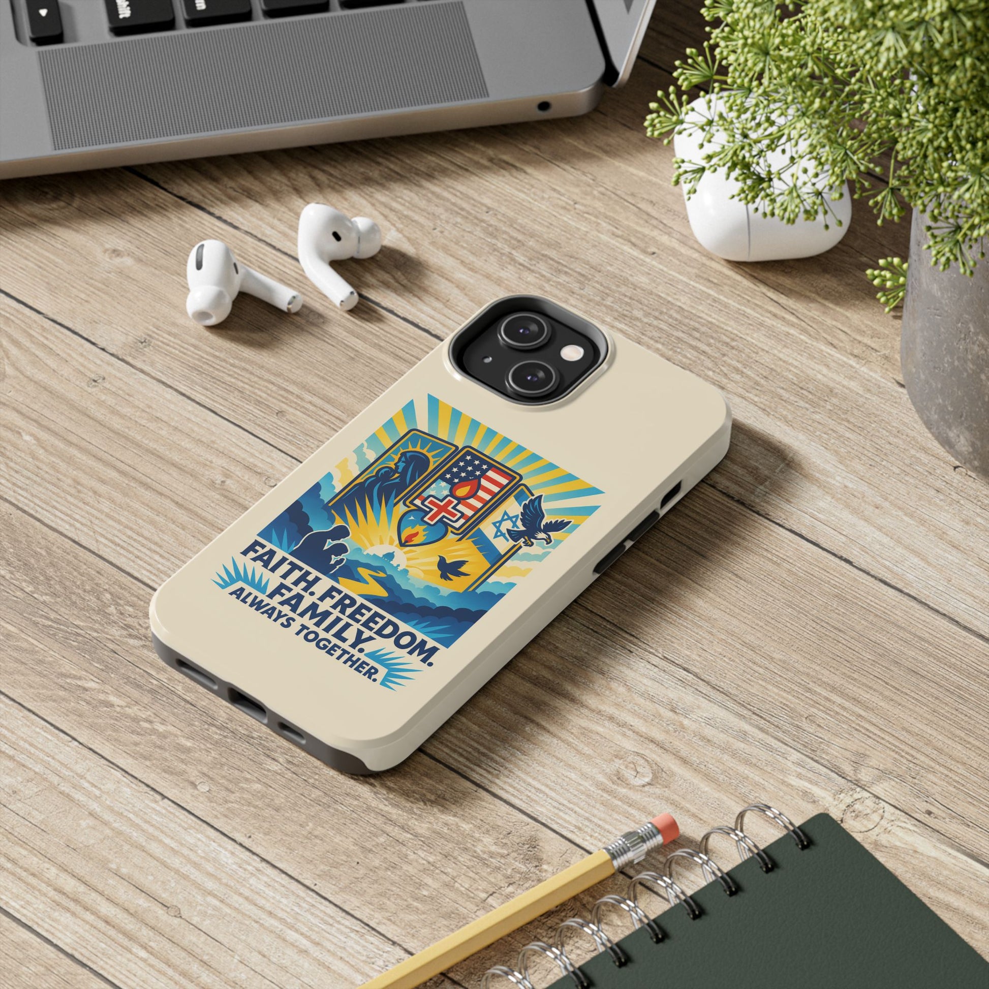 Faith Freedom Family Tough Phone Cases - American Zionist