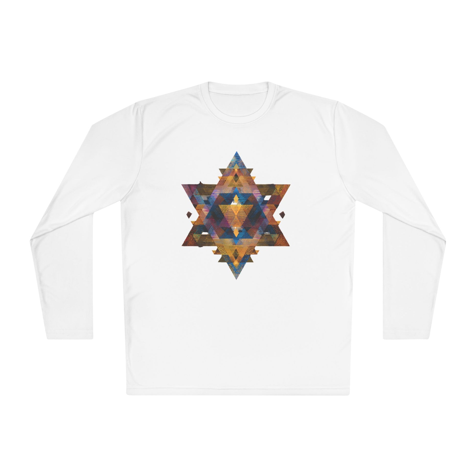 Star of David Geometric Unisex Lightweight Long Sleeve Tee - American Zionist
