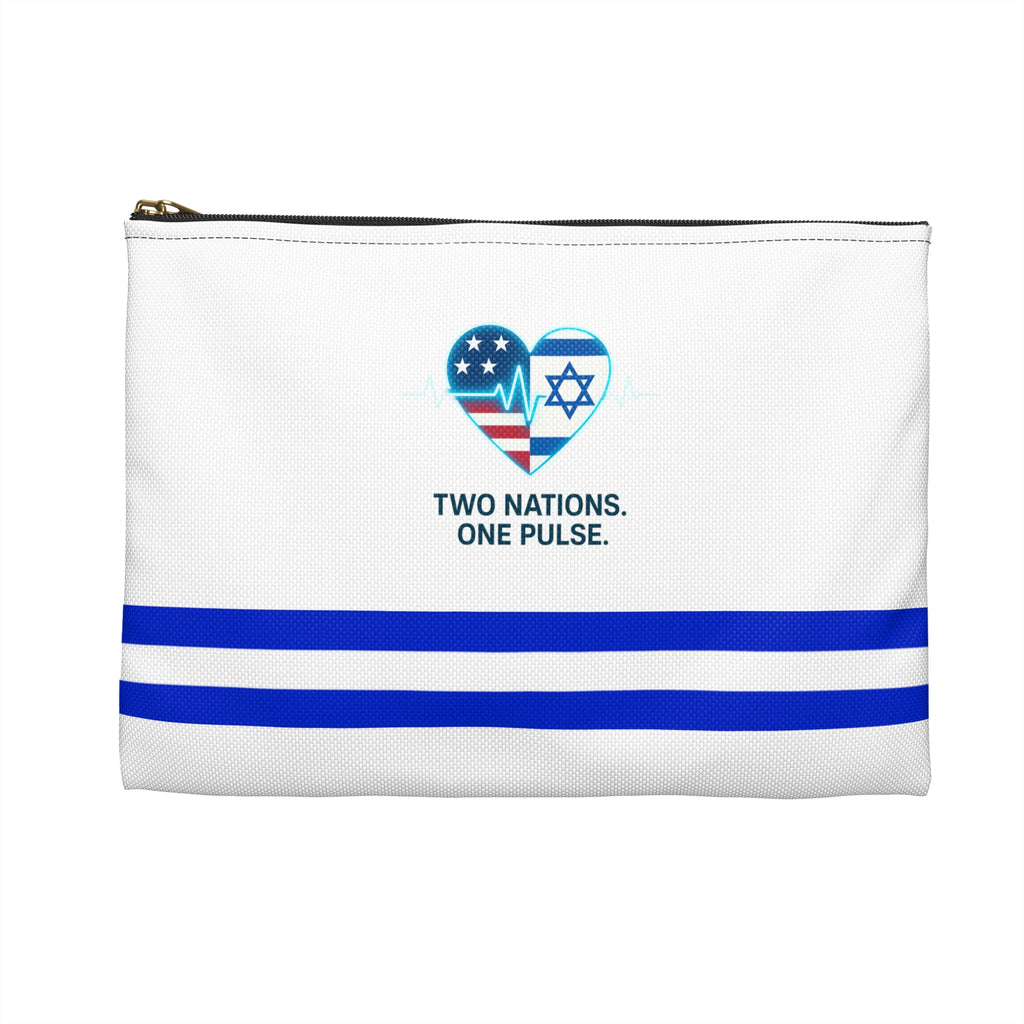 Two Nations. One Pulse Accessory Pouch - American Zionist