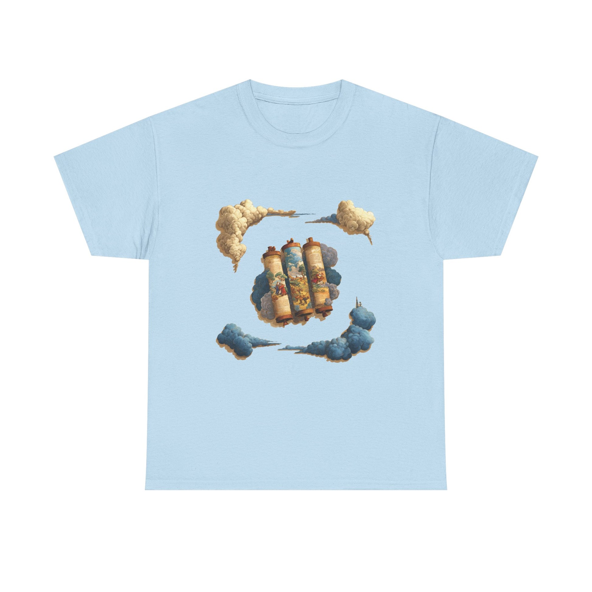 Cloudy Scroll of Moses Unisex Heavy Cotton Tee - American Zionist
