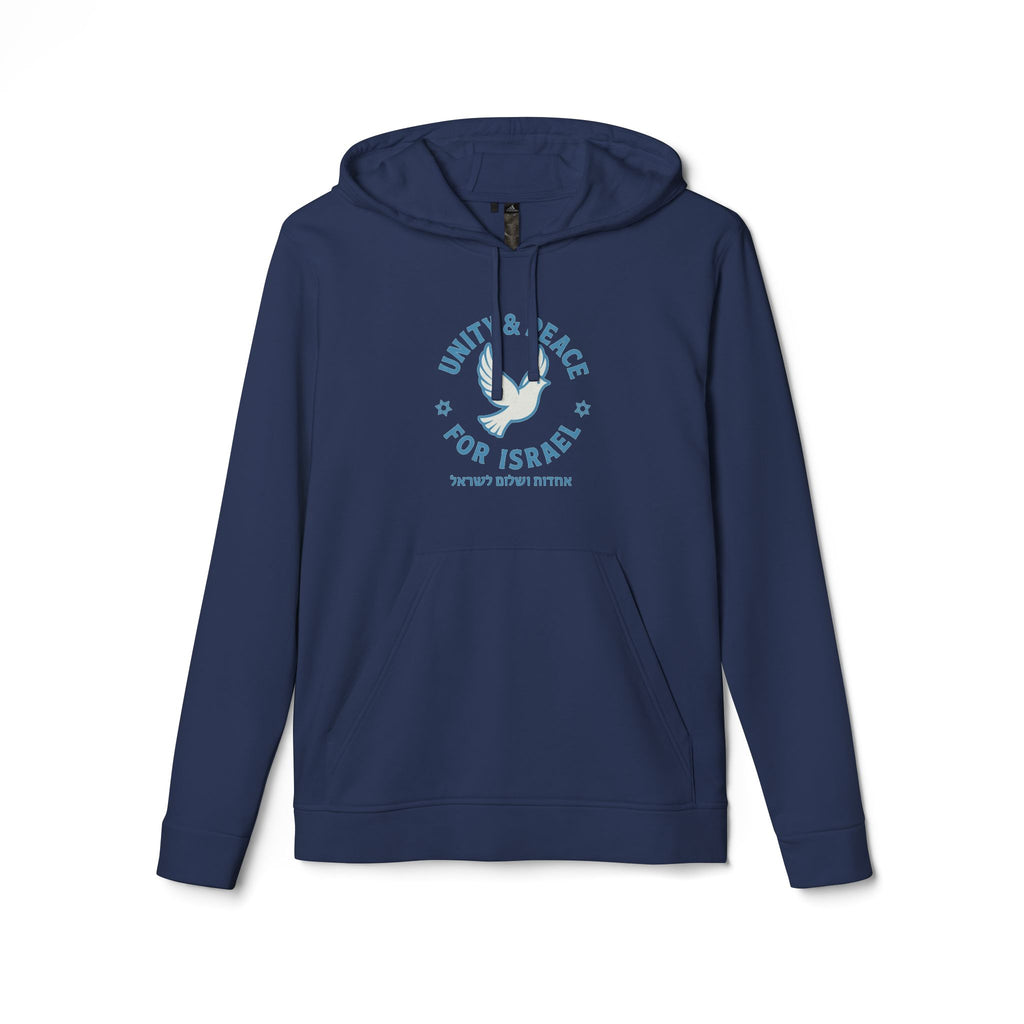 Unity Peace For Israel Adidas Unisex Fleece Hoodie - American Zionist