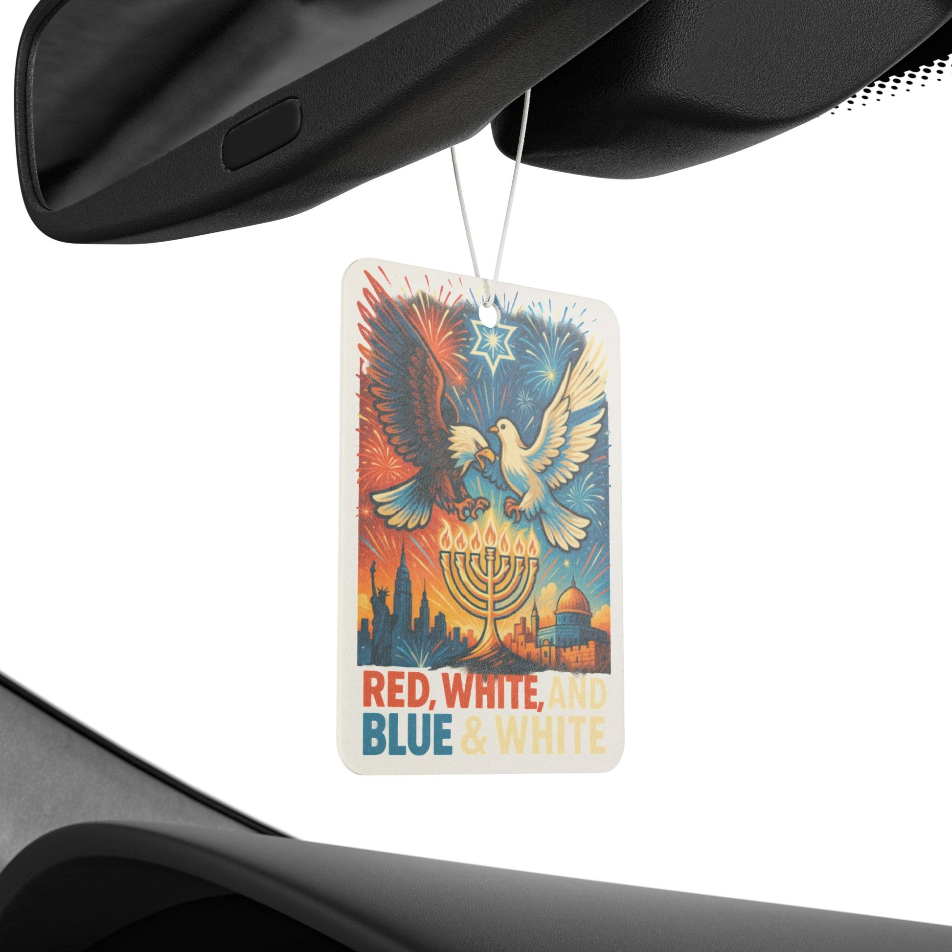 Red White and Blue Car Air Freshener - American Zionist