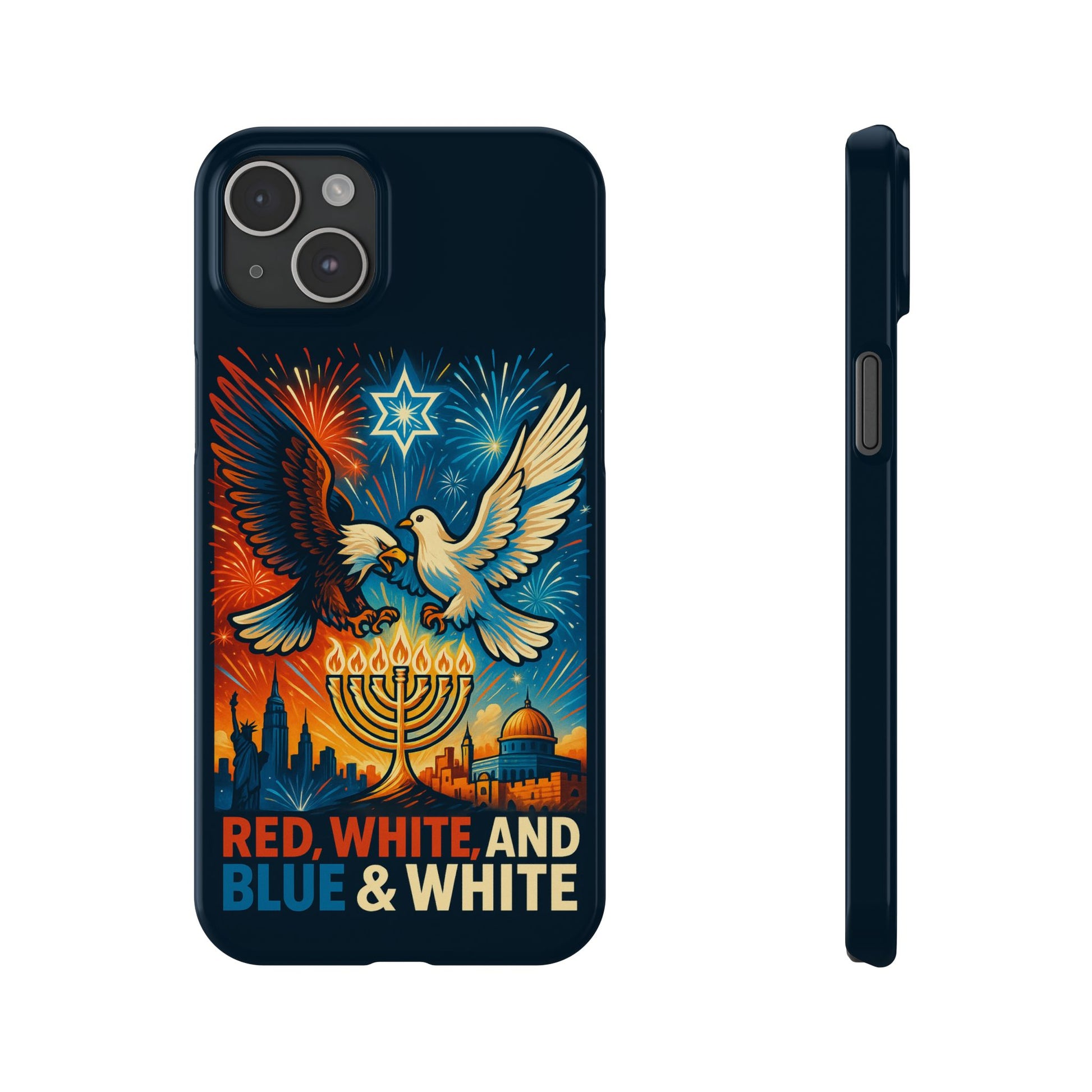 Red White and Blue Slim Phone Cases - American Zionist