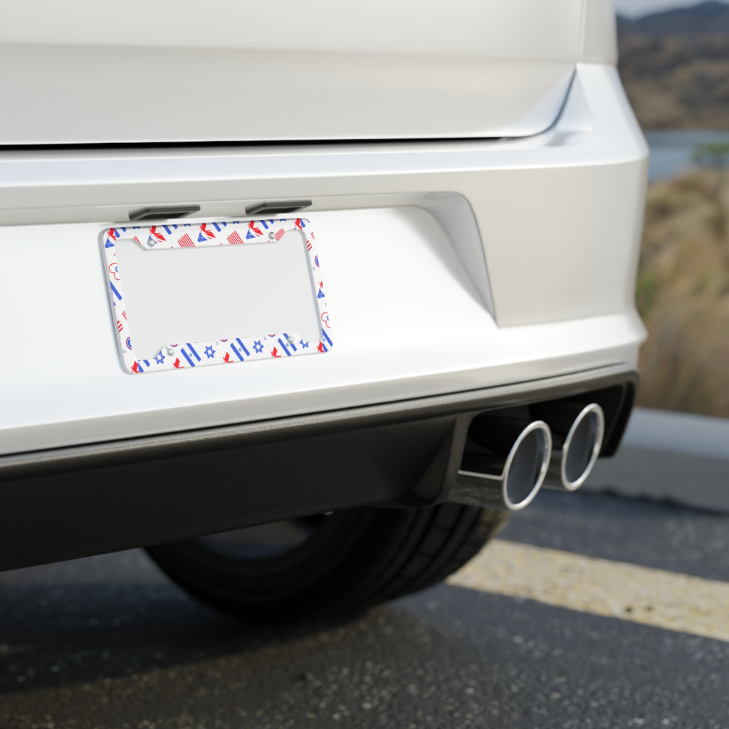 Zionist Heart Pattern License Plate Frame - American Zionist