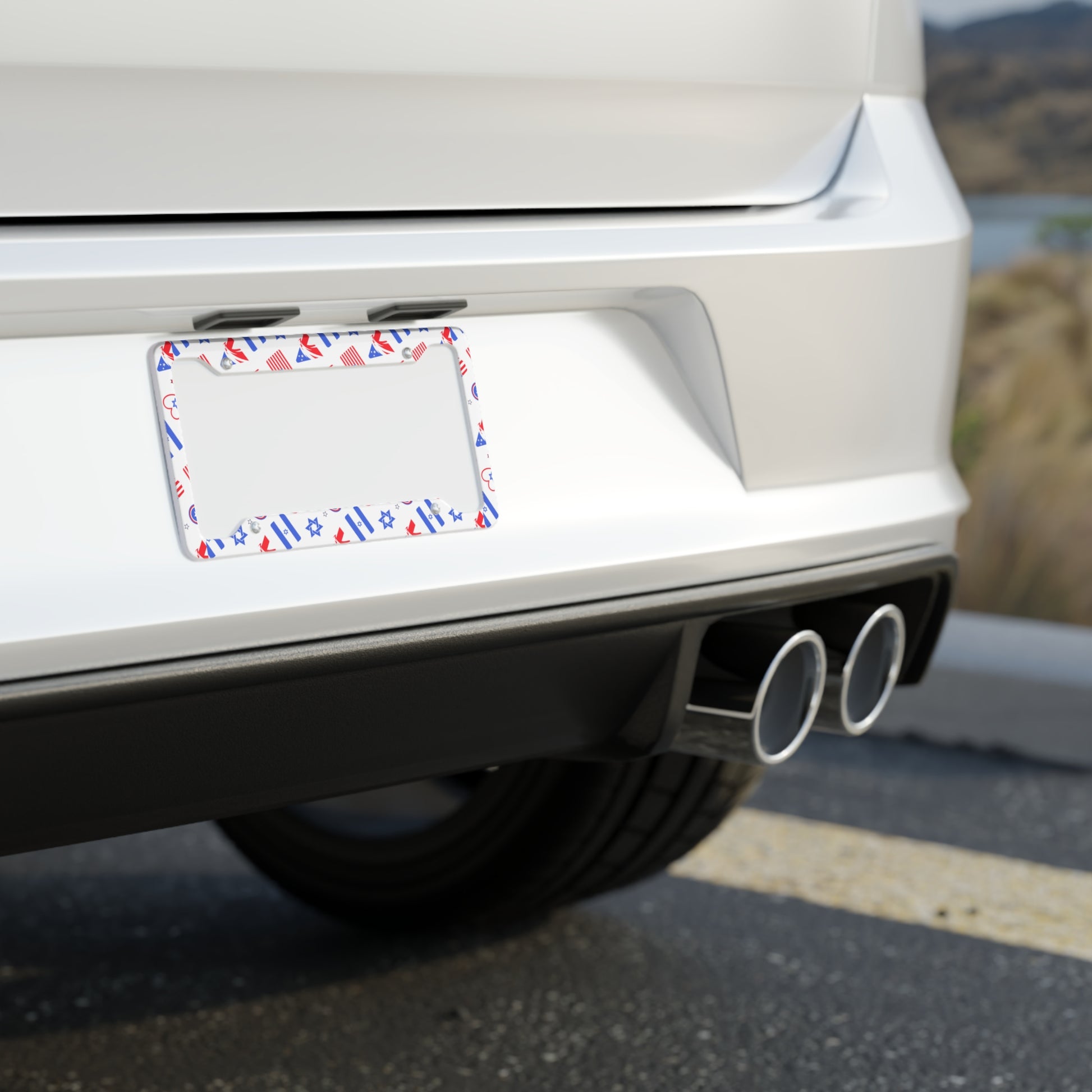 Zionist Heart Pattern License Plate Frame - American Zionist