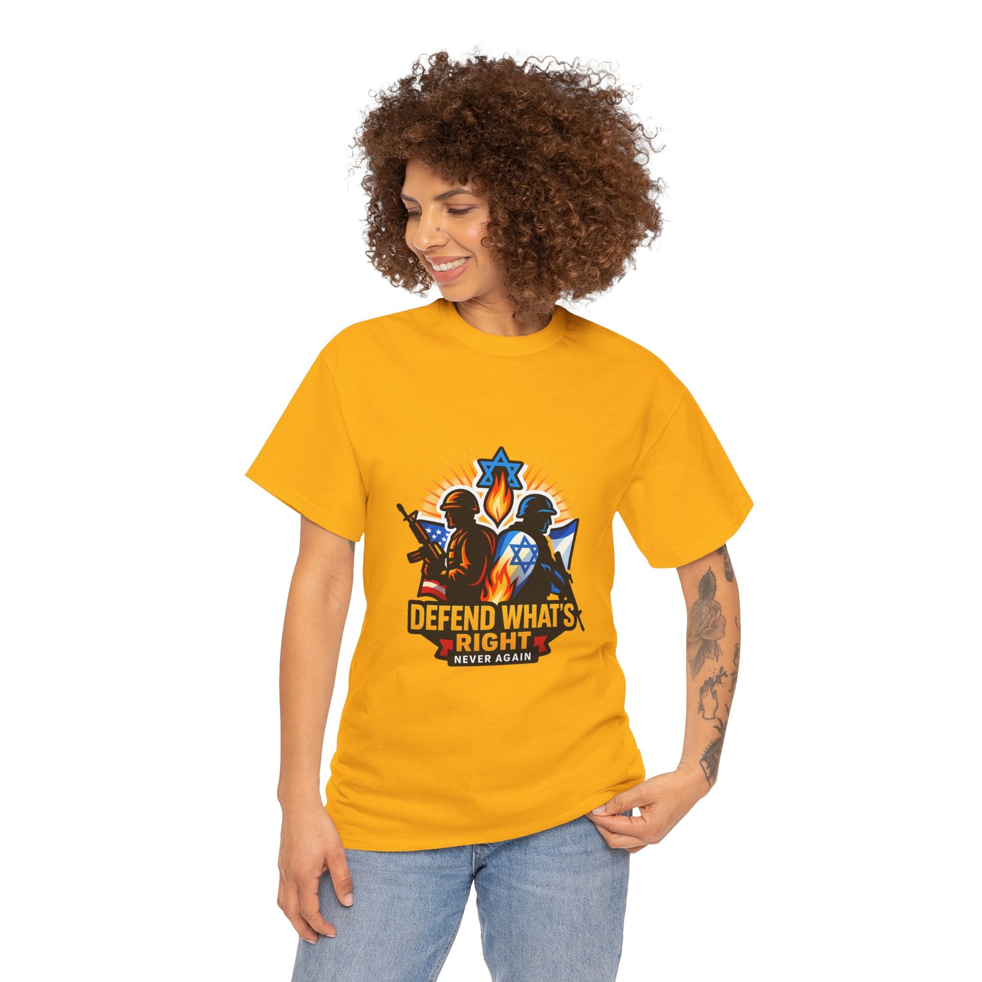 Defend Whats Right Unisex Heavy Cotton Tee - American Zionist