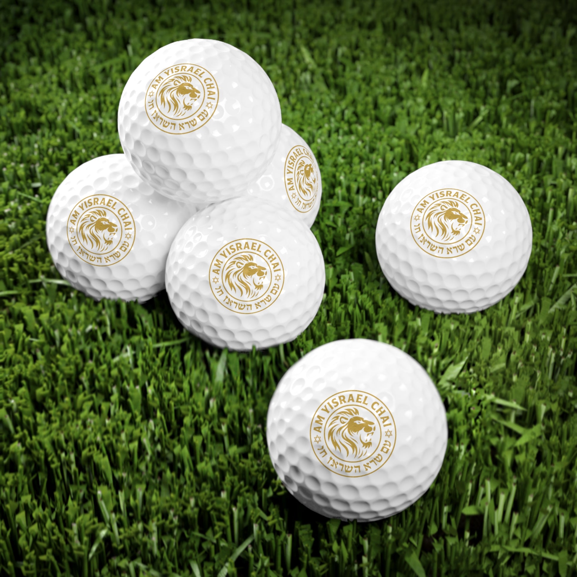 Am Yisrael Crest Golf Balls, 6pcs - American Zionist