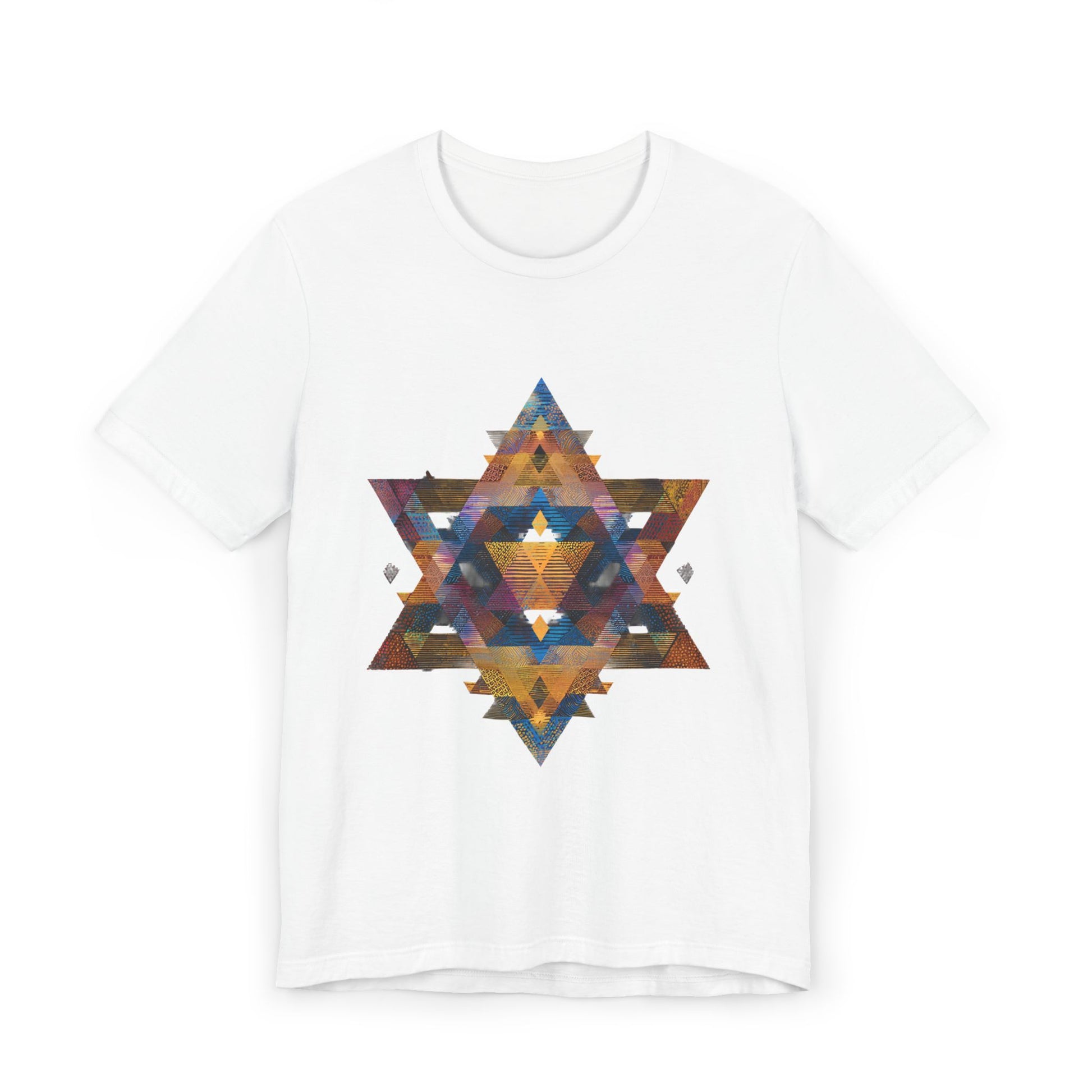 Star of David Geometric Unisex Jersey T-Shirt - American Zionist