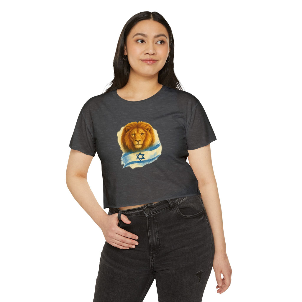 Lion Of Israel Women's Festival Crop Top - American Zionist
