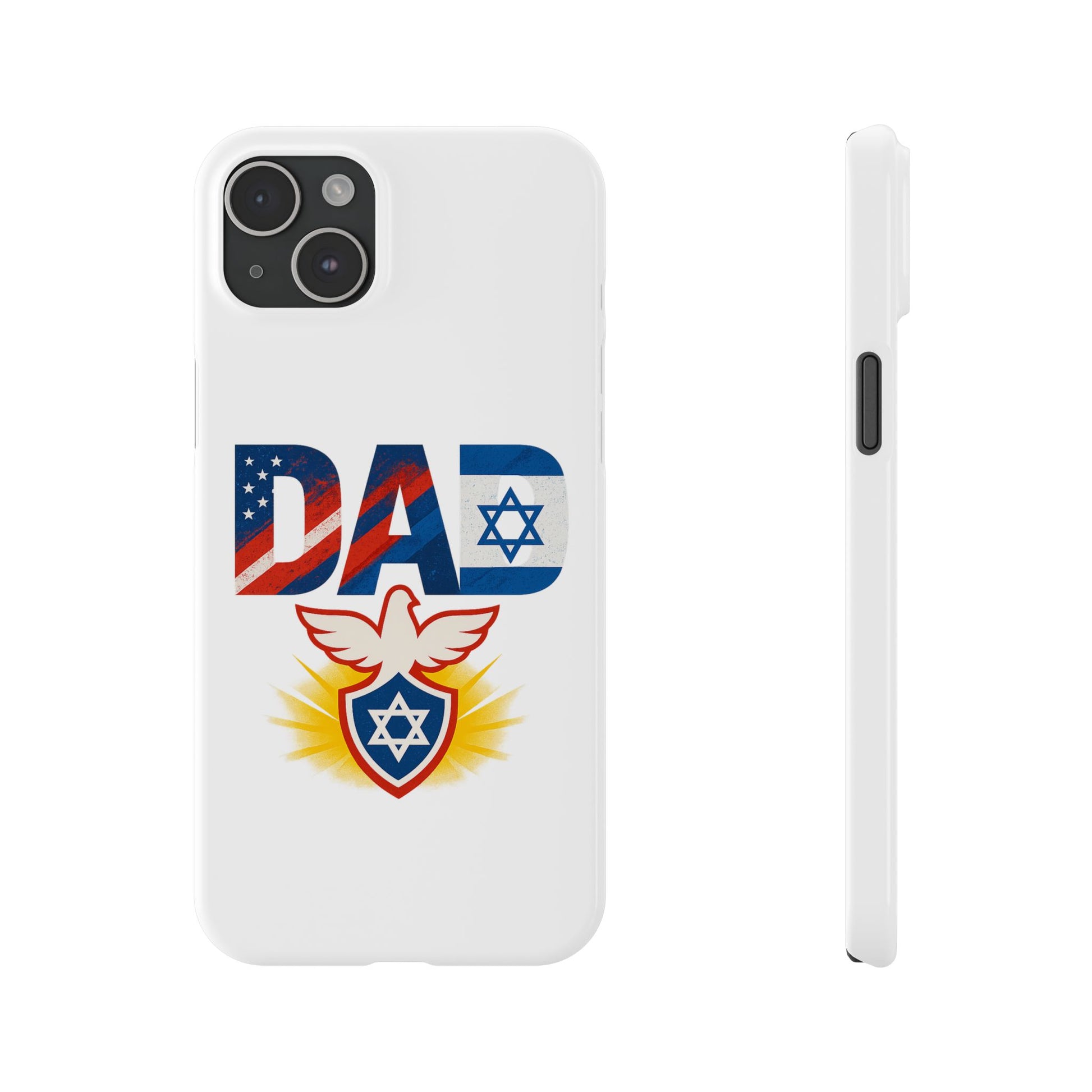 Patriotic Dad Slim Phone Cases - American Zionist