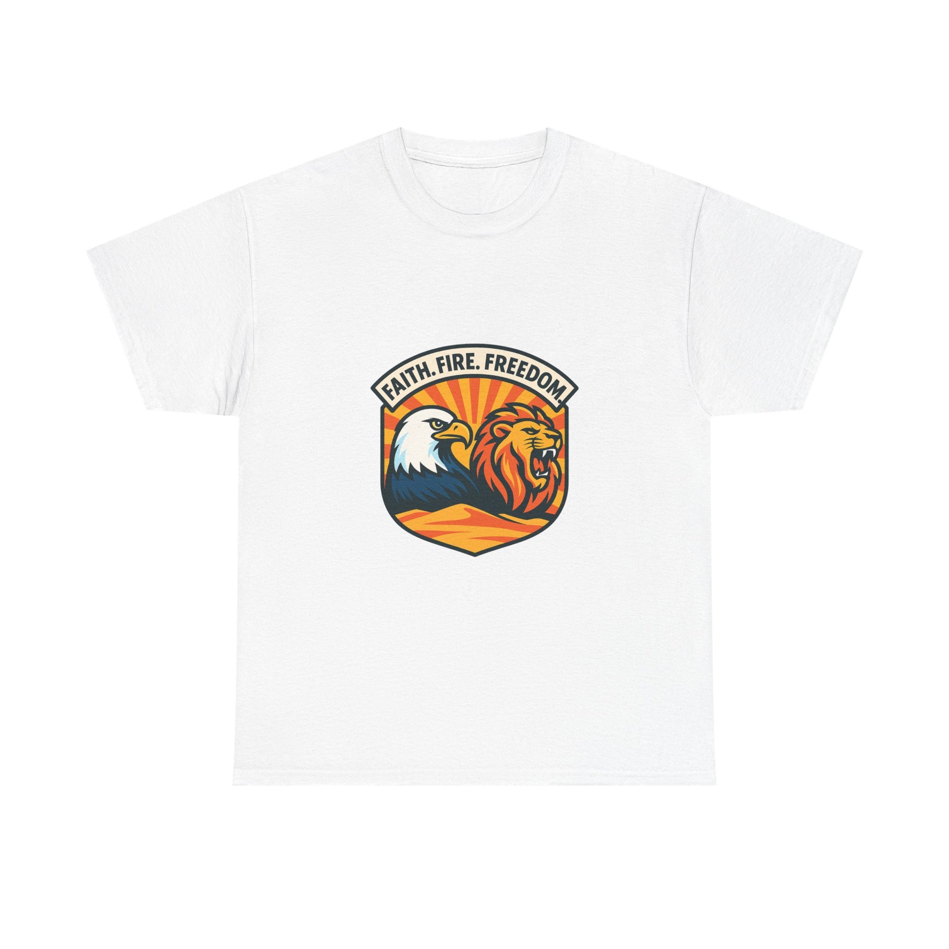 Lions Eagles Rise Unisex Heavy Cotton Tee - American Zionist