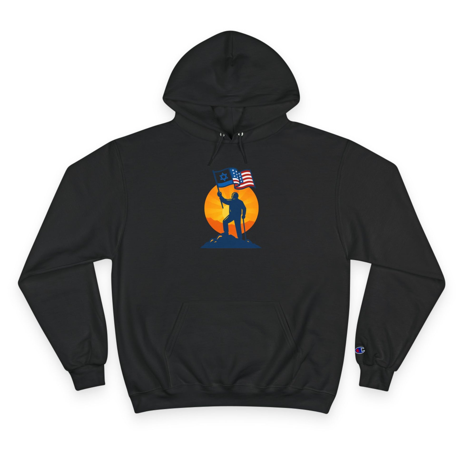 Grandpa Stands for Freedom Champion Hoodie - American Zionist