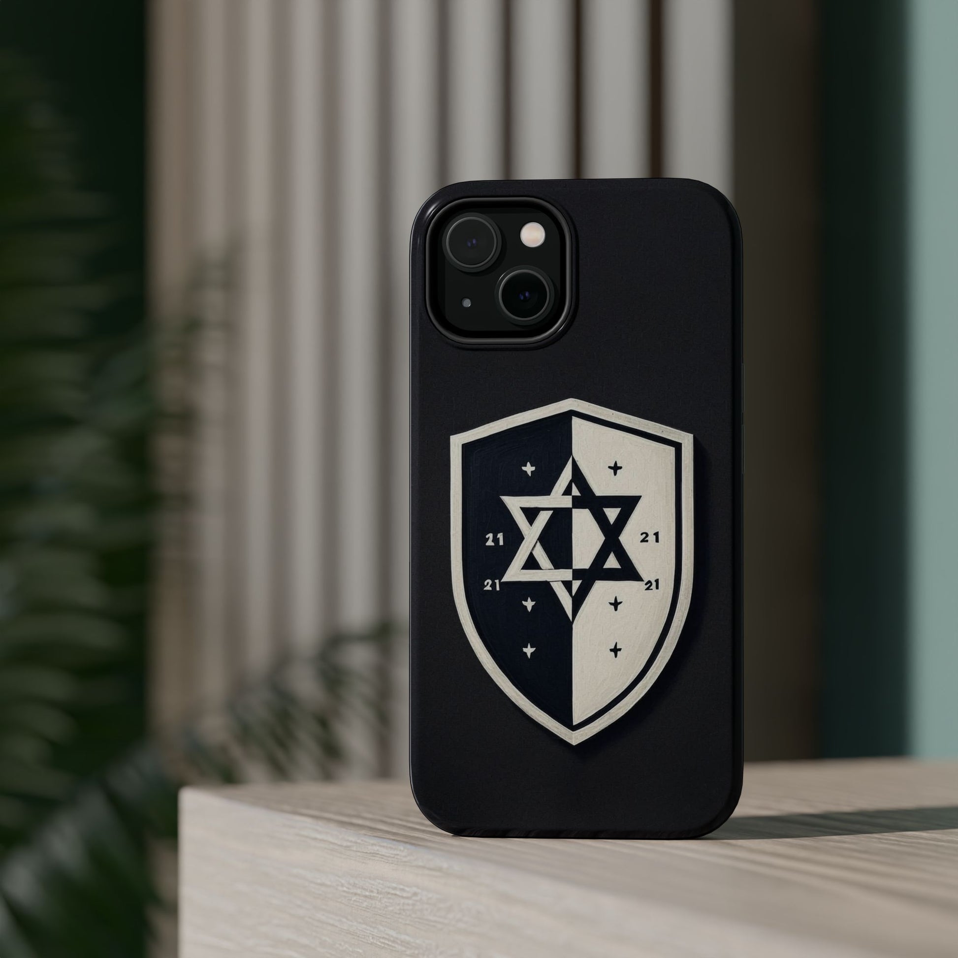 Black and White Shield Magnetic Tough Cases - American Zionist