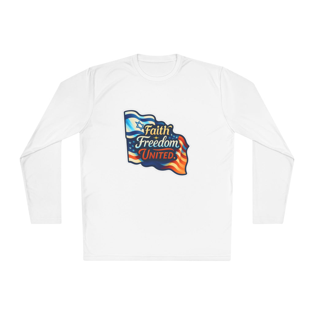 Faith Freedom United Unisex Lightweight Long Sleeve Tee - American Zionist