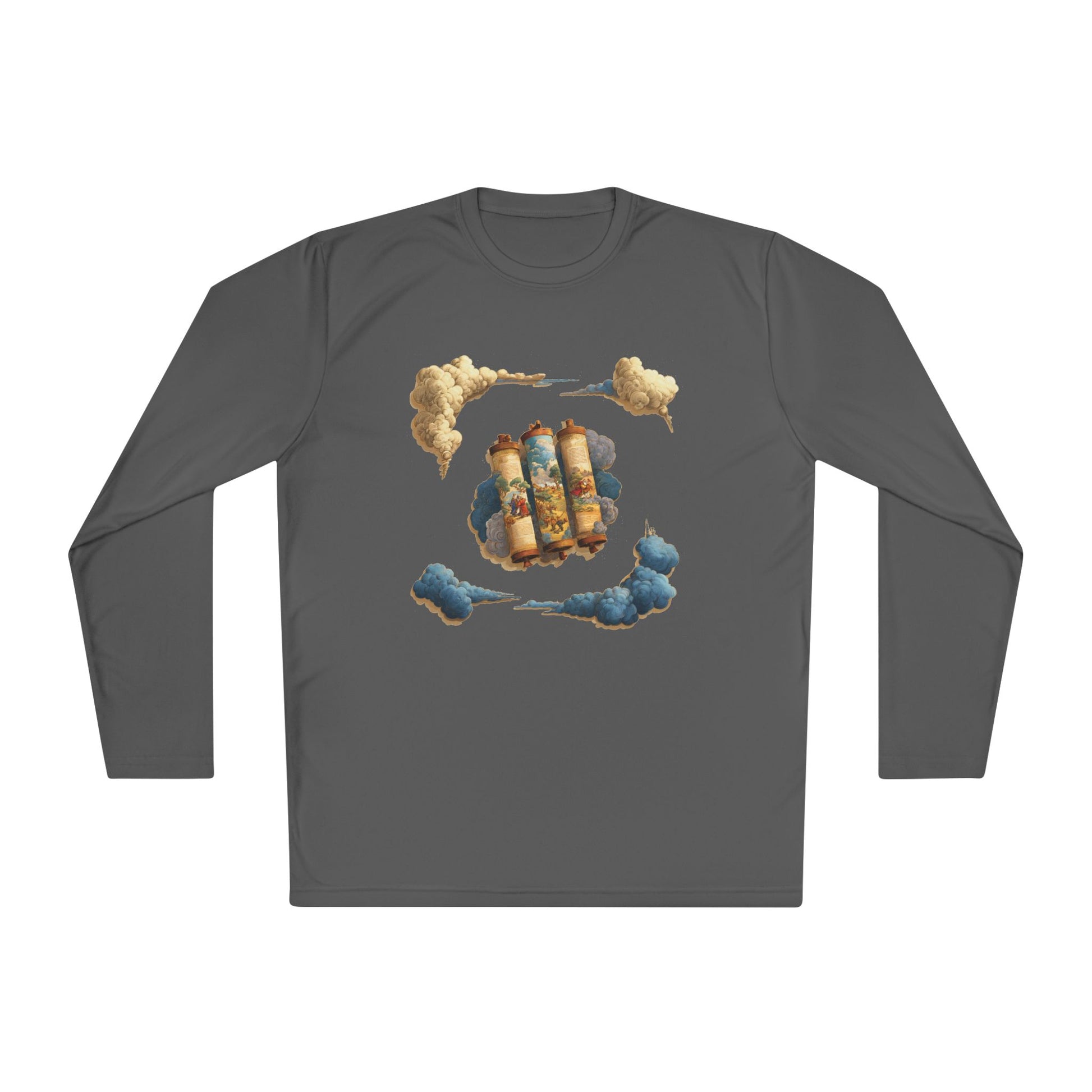 Cloudy Scroll of Moses Unisex Lightweight Long Sleeve Tee - American Zionist