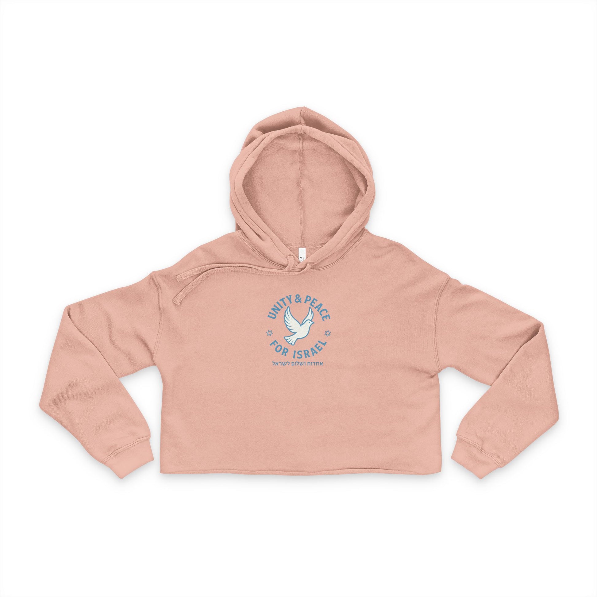 Unity Peace For Israel Women's Cropped Hoodie - American Zionist