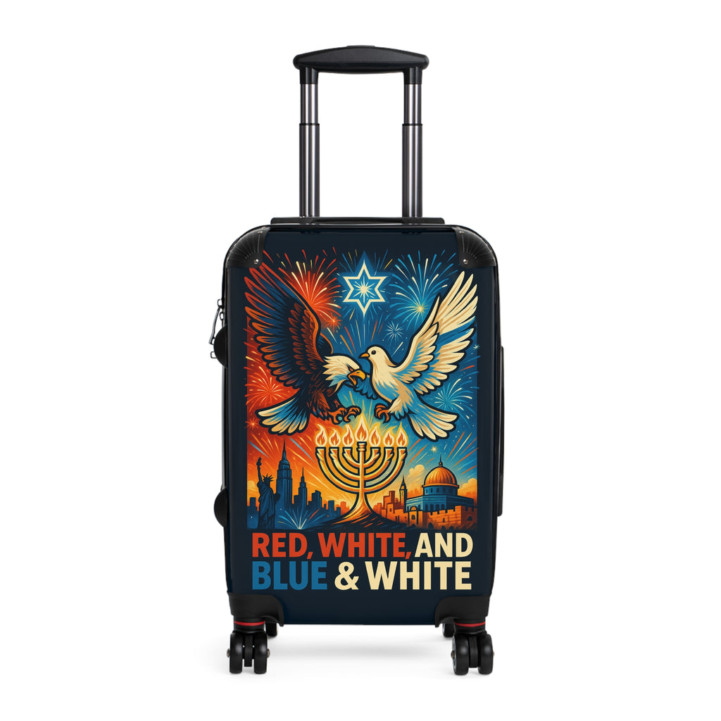 Red White and Blue Premium Suitcase - American Zionist