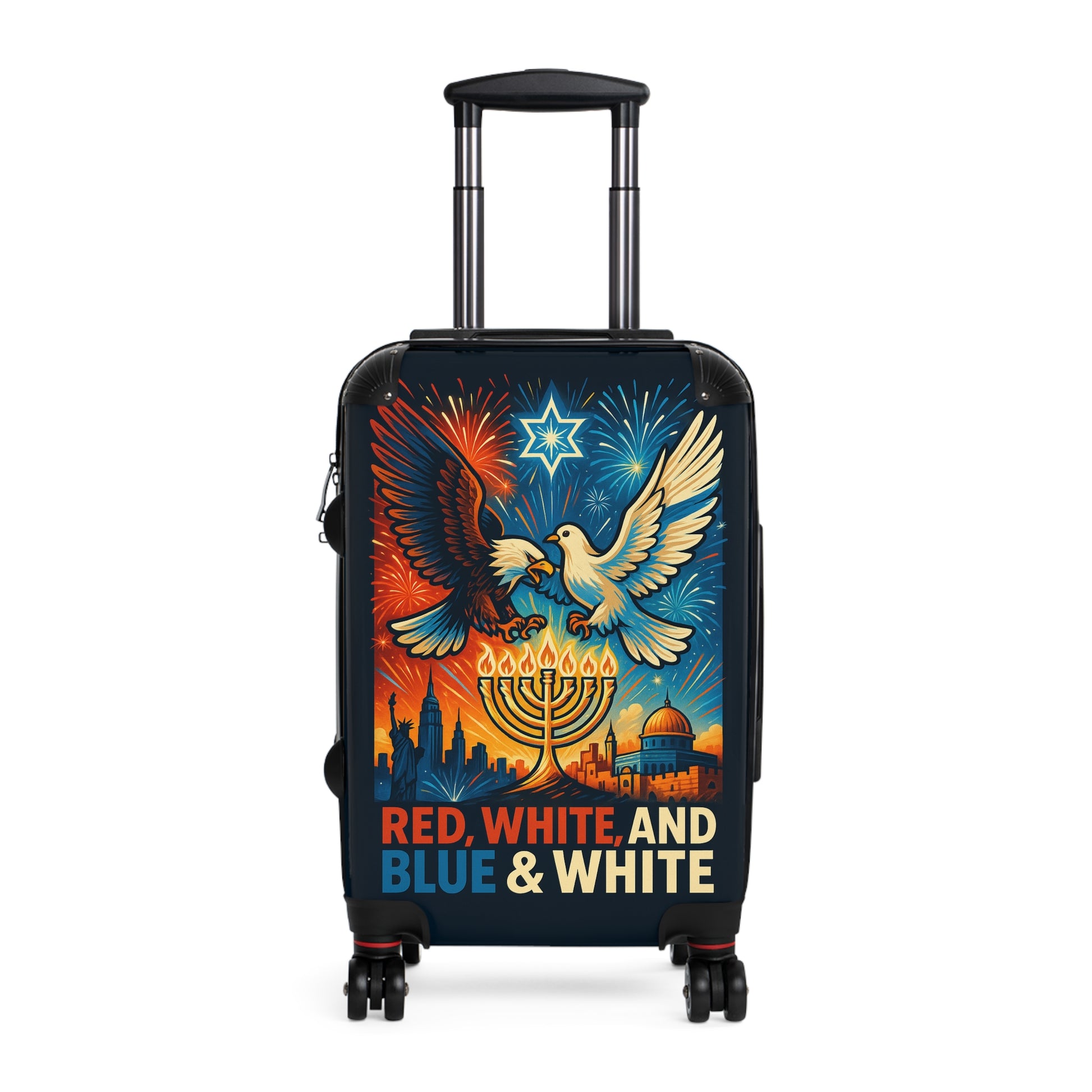 Red White and Blue Premium Suitcase - American Zionist