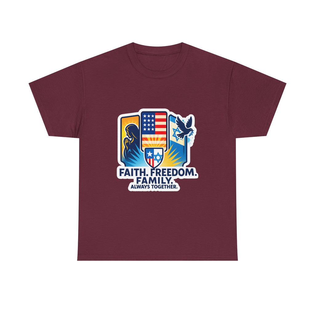 Shield Of Togetherness Unisex Heavy Cotton Tee - American Zionist