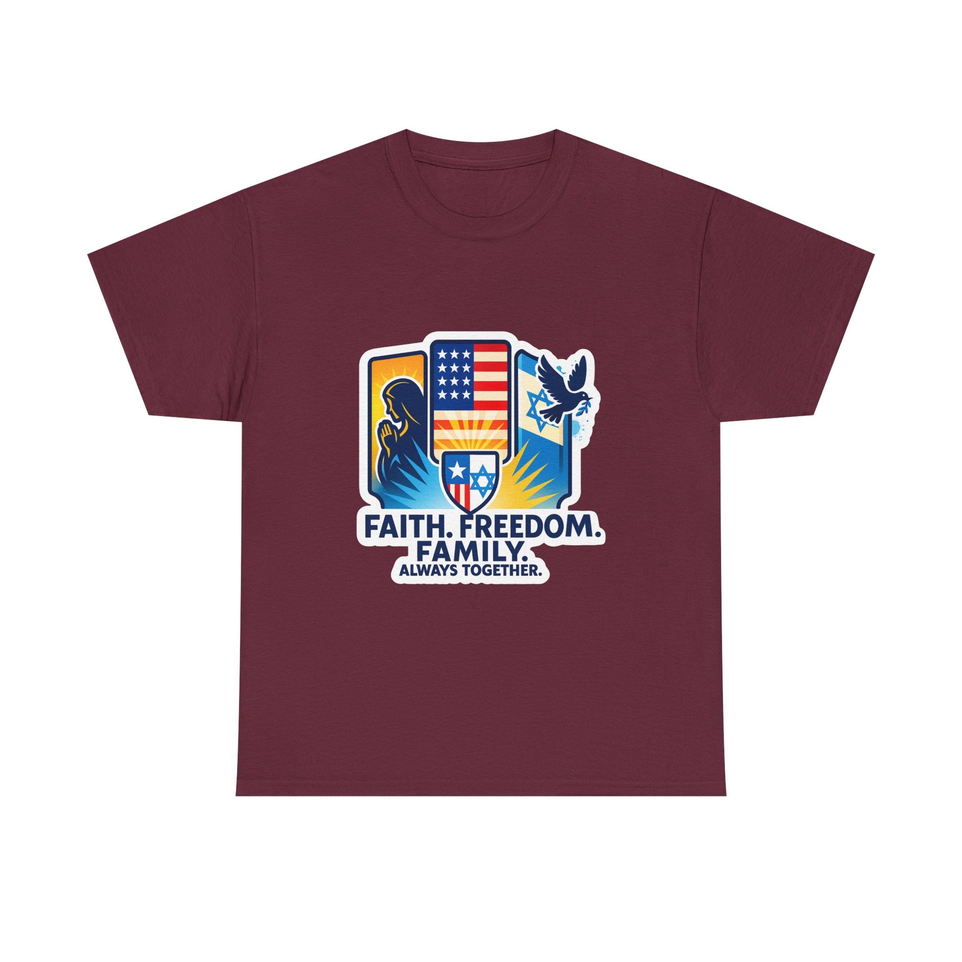 Shield Of Togetherness Unisex Heavy Cotton Tee - American Zionist