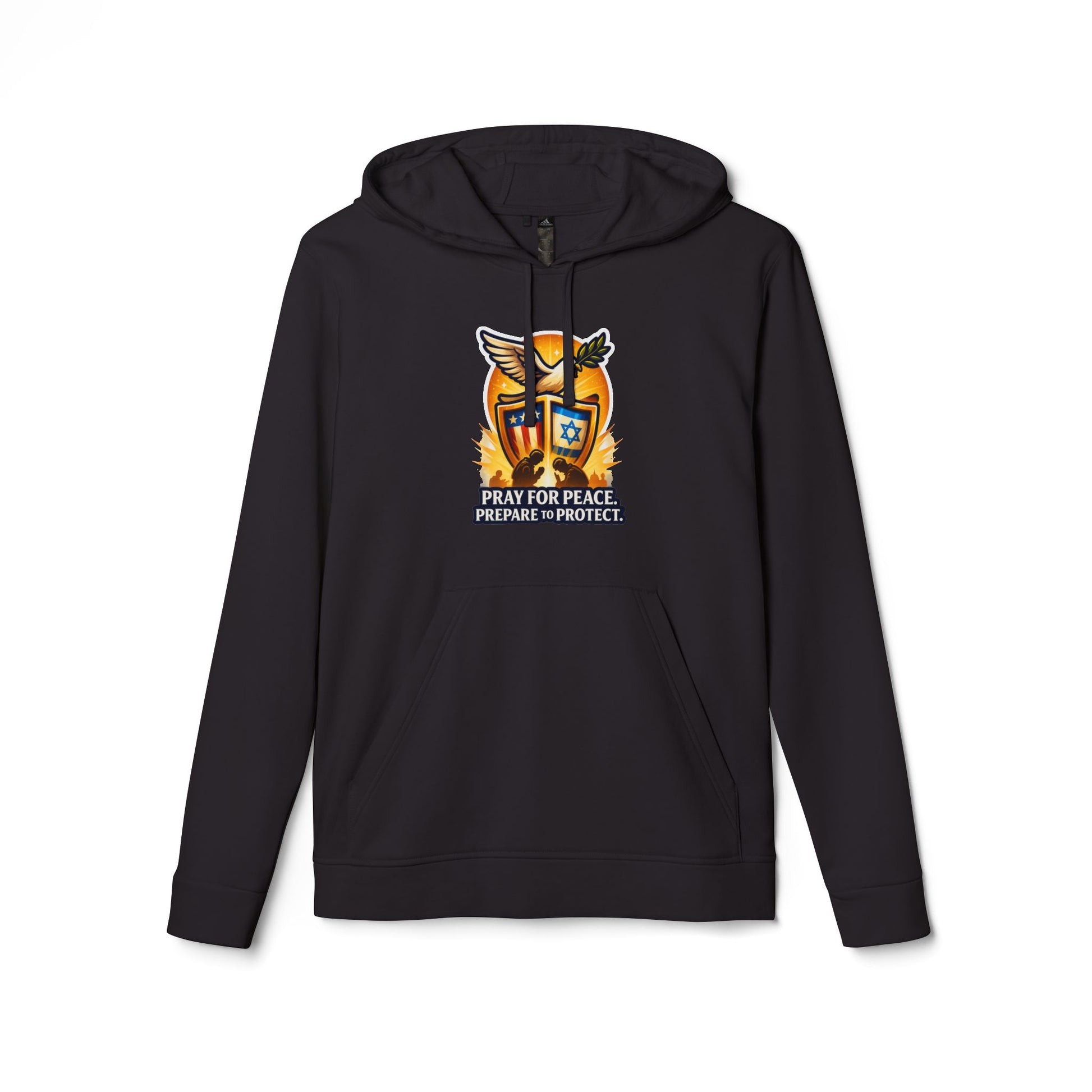 Pray For Peace adidas Unisex Fleece Hoodie - American Zionist
