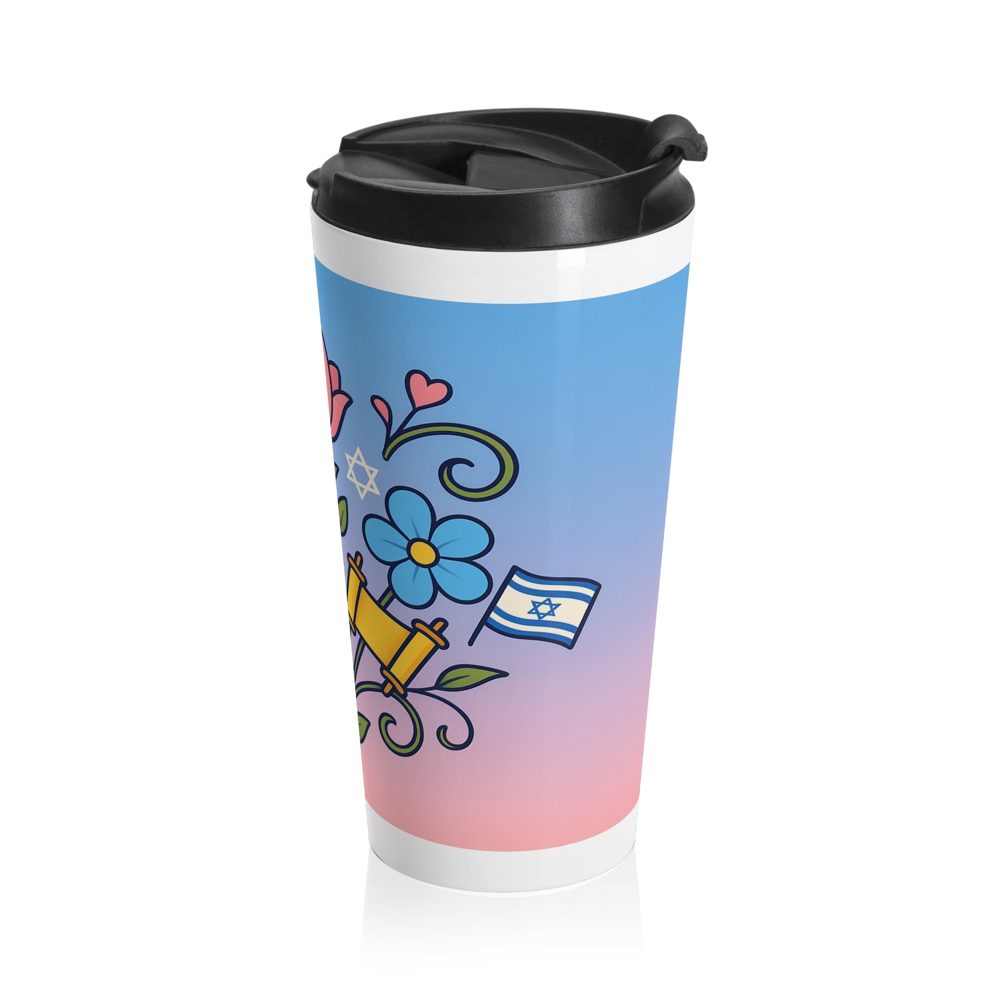 Flourish With Freedom Stainless Steel Travel Mug - American Zionist