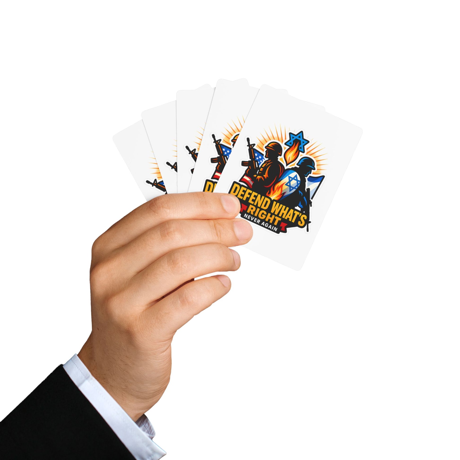 Defend What's Right Poker Playing Cards - American Zionist