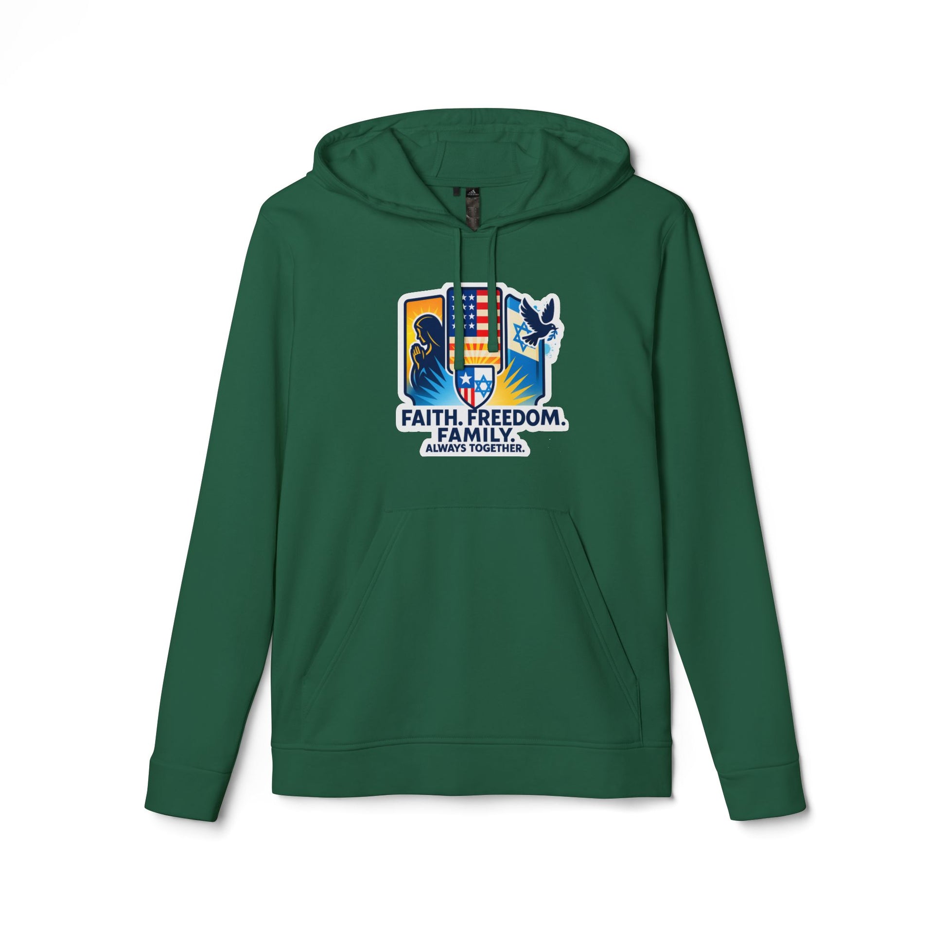 Faith Freedom Family adidas Unisex Fleece Hoodie - American Zionist