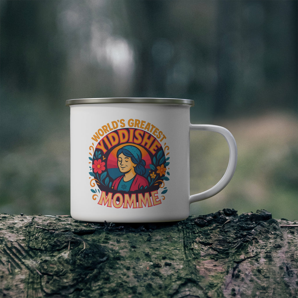 Yiddishe Momme Enamel Camping Mug - American Zionist