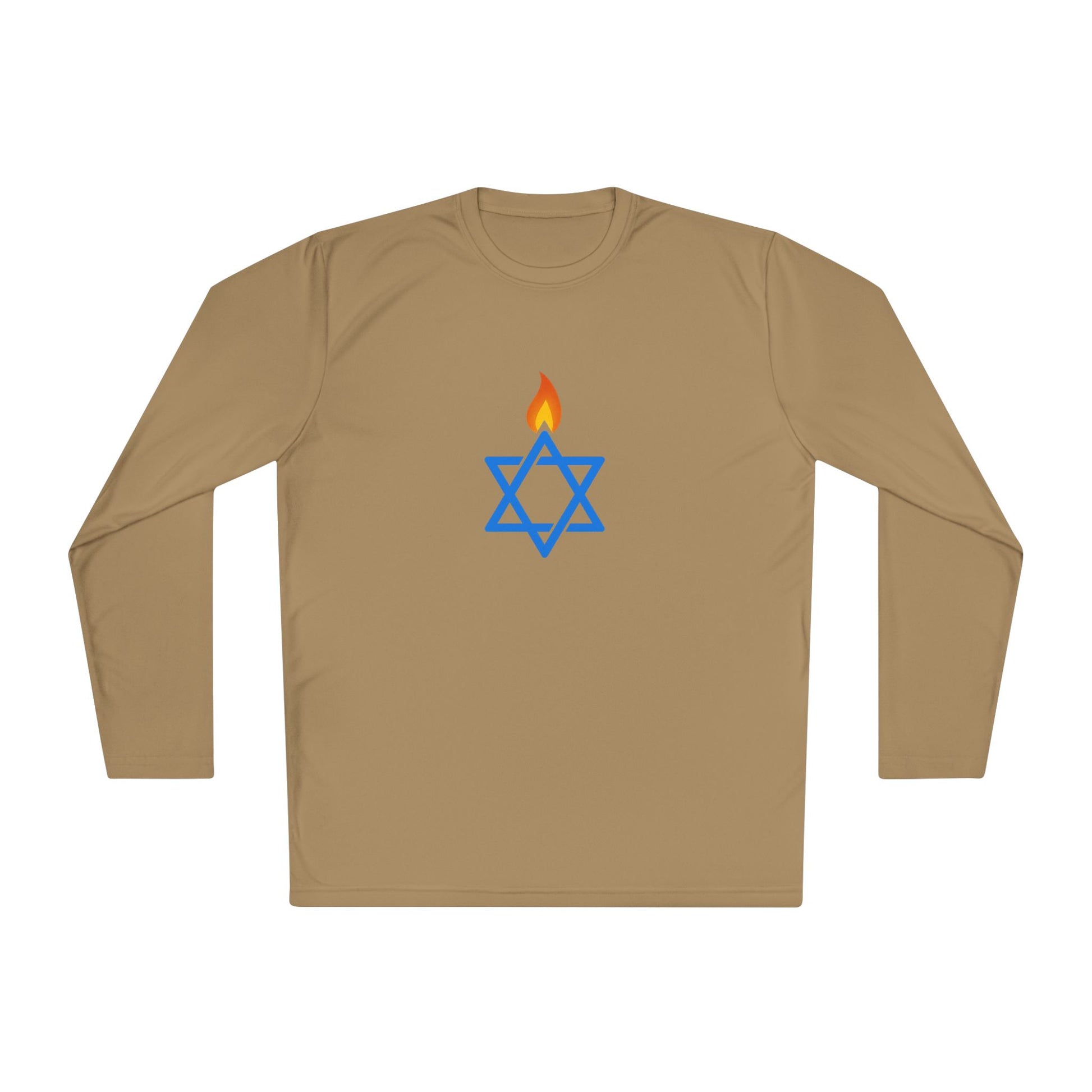 Fire Stars Of David Unisex Lightweight Long Sleeve Tee - American Zionist