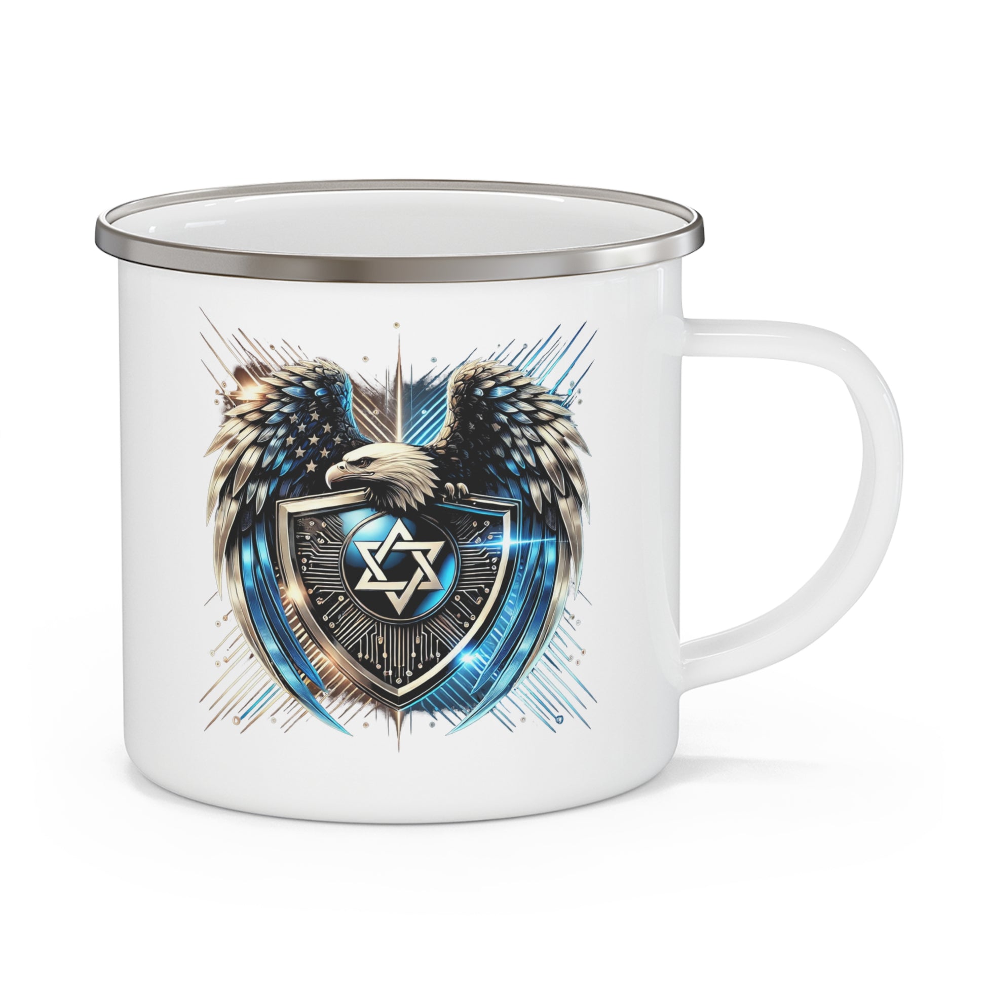 Wings of Zion Enamel Camping Mug - American Zionist