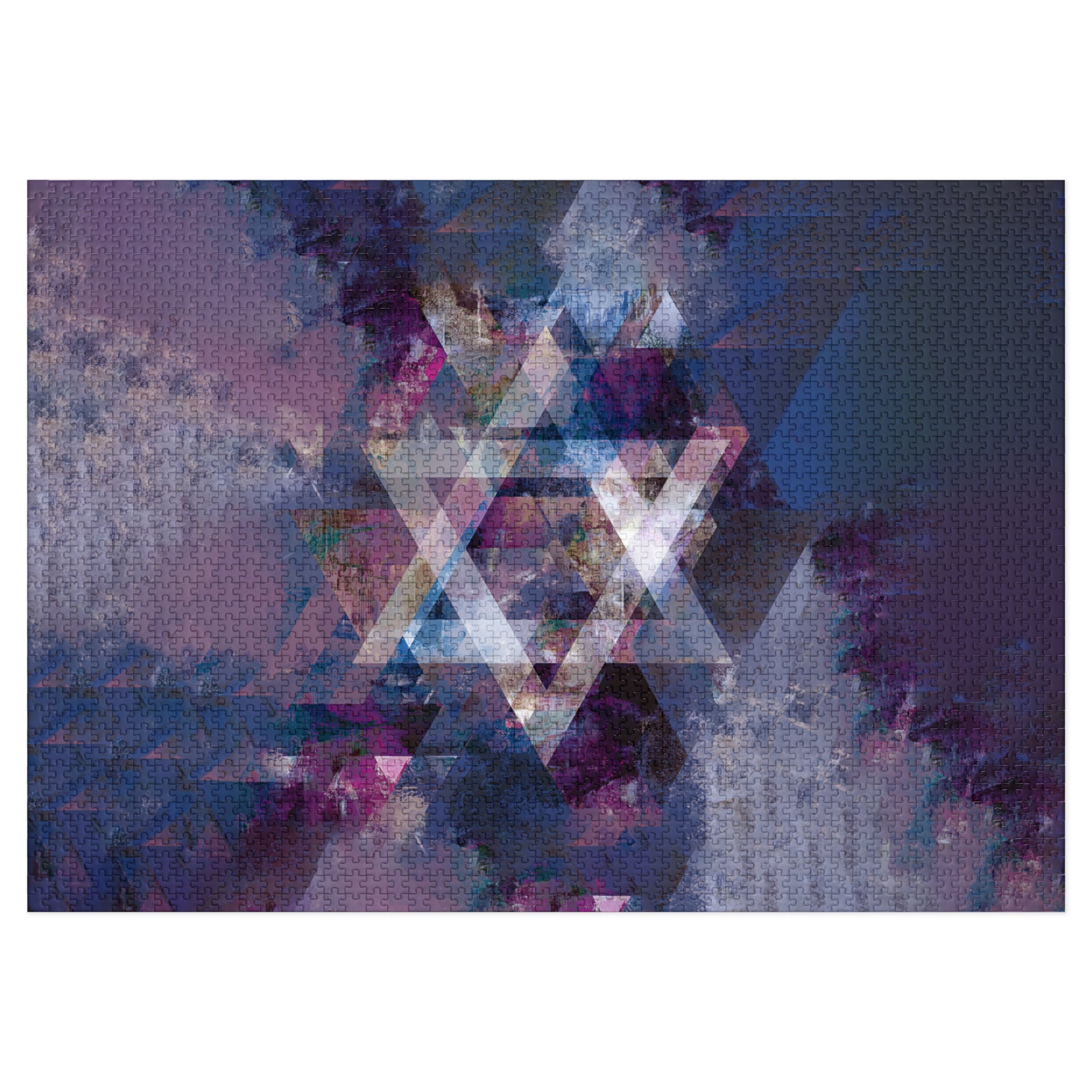 Abstract Star of David Jigsaw Puzzle with Tin - American Zionist