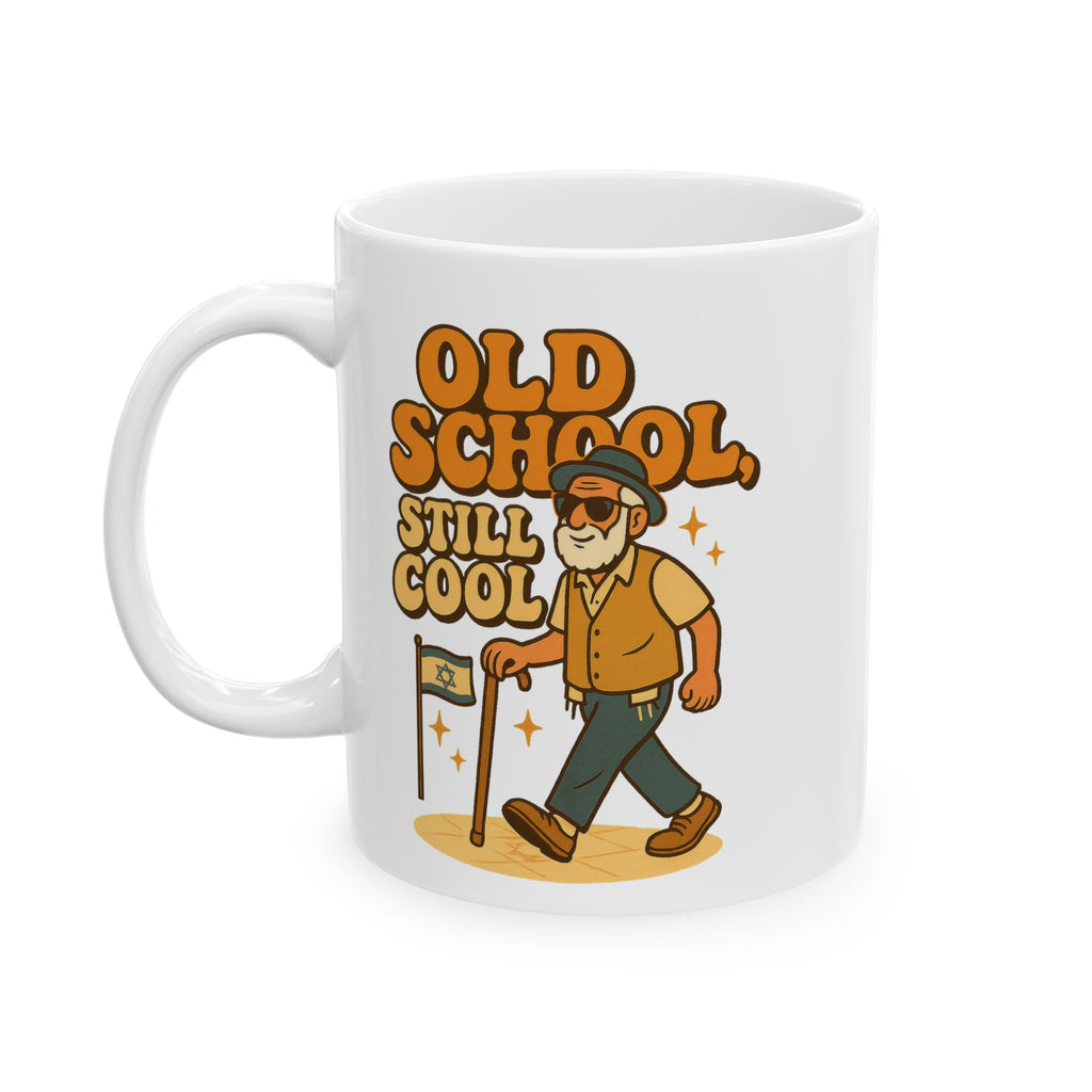 Old School Grandpa Ceramic Mug, (11oz, 15oz) - American Zionist
