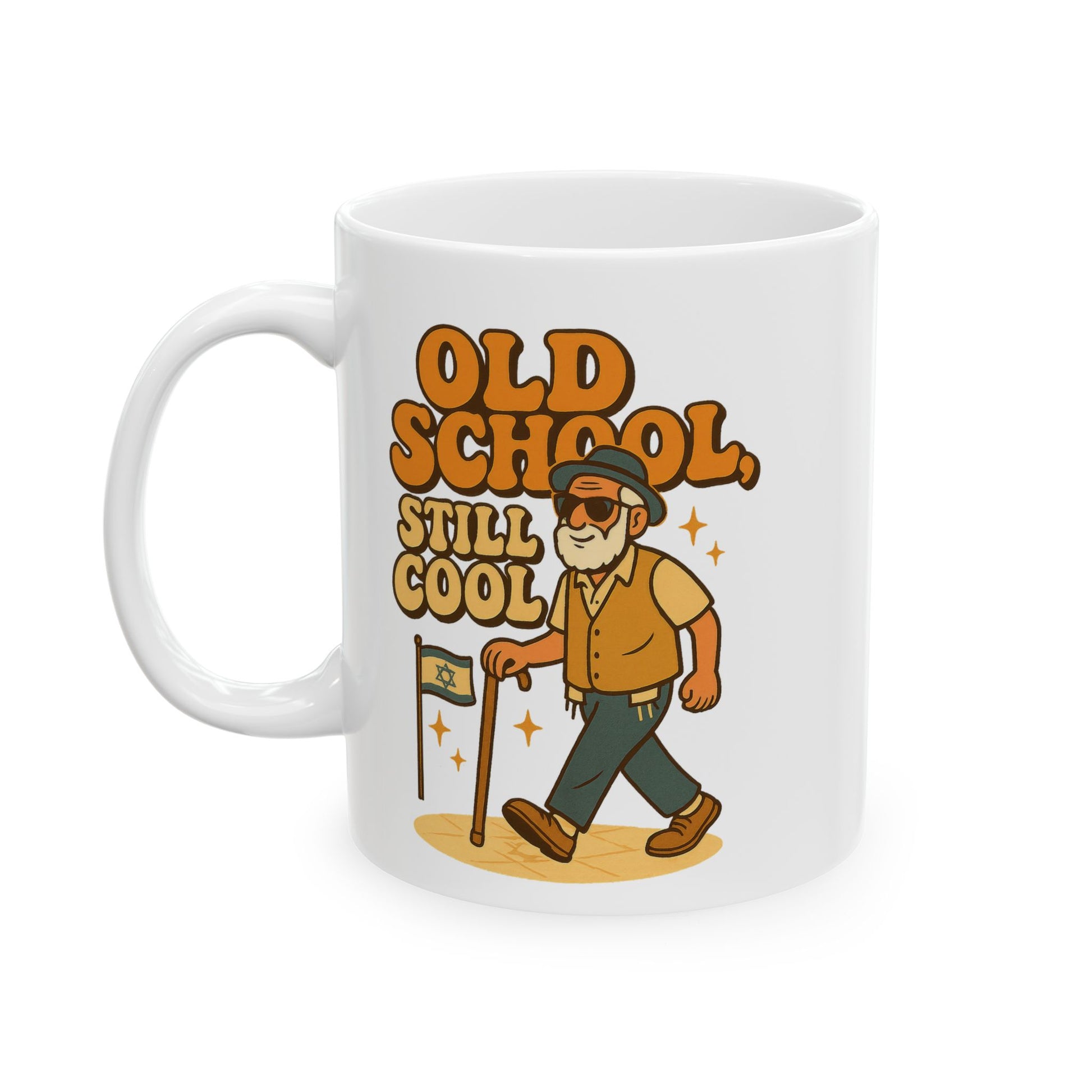 Old School Grandpa Ceramic Mug, (11oz, 15oz) - American Zionist