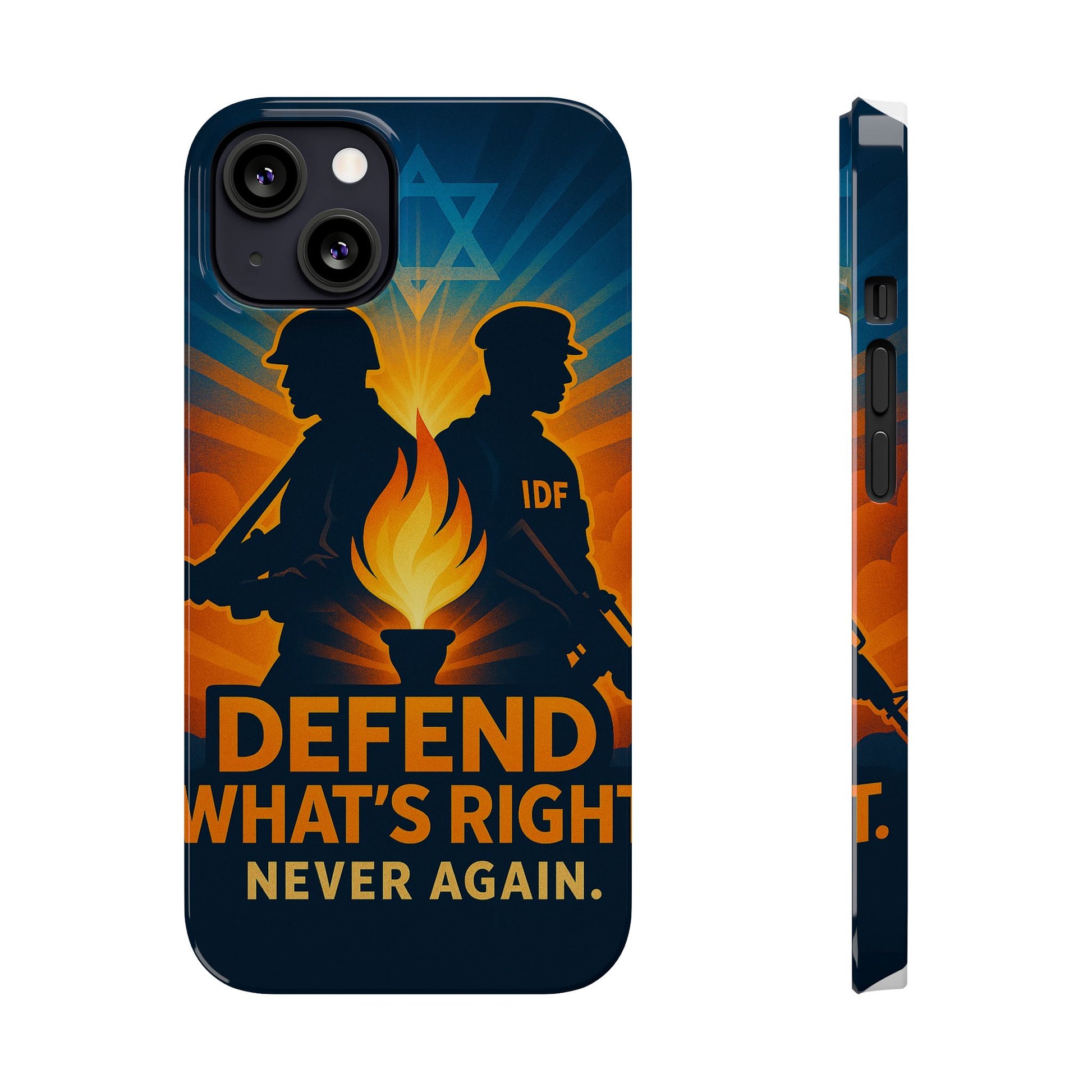 Defend What's Right Slim Phone Cases - American Zionist