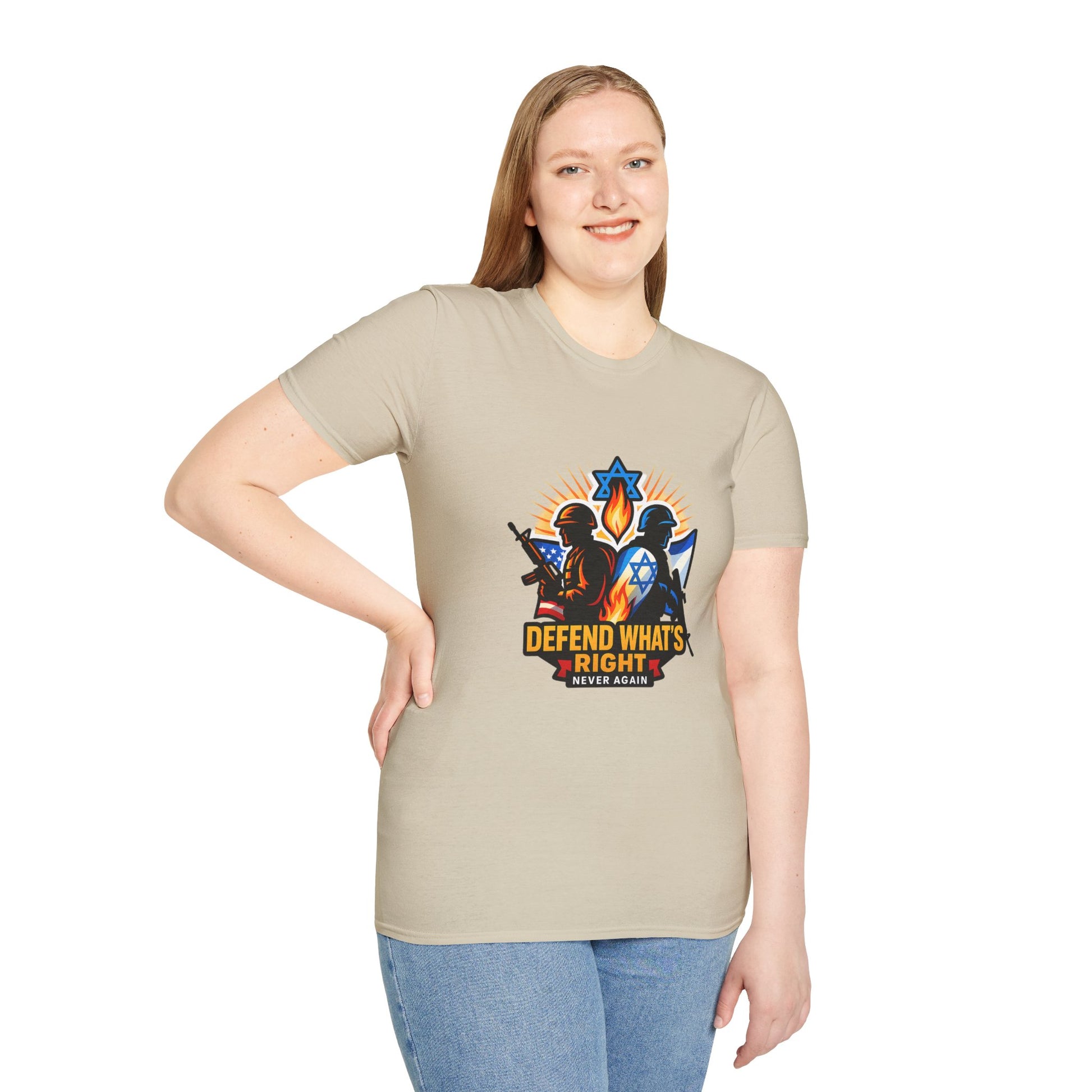 Defend What's Right Unisex Softstyle T-Shirt - American Zionist