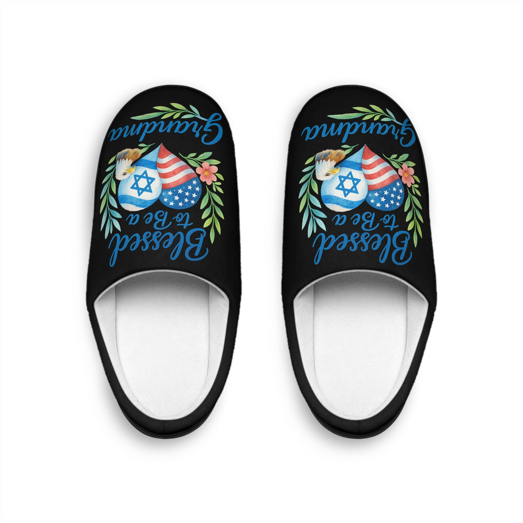 Blessed To Be Grandma Women's Indoor Slippers - American Zionist