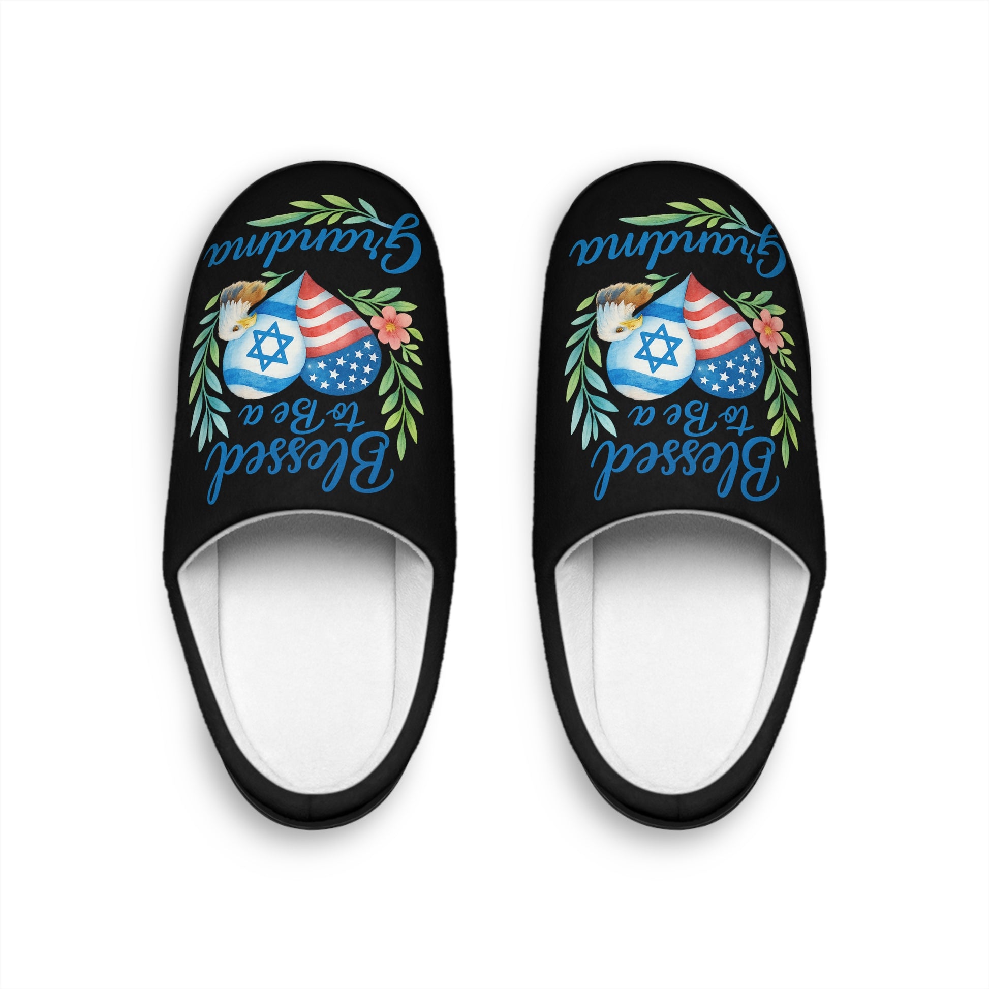 Blessed To Be Grandma Women's Indoor Slippers - American Zionist