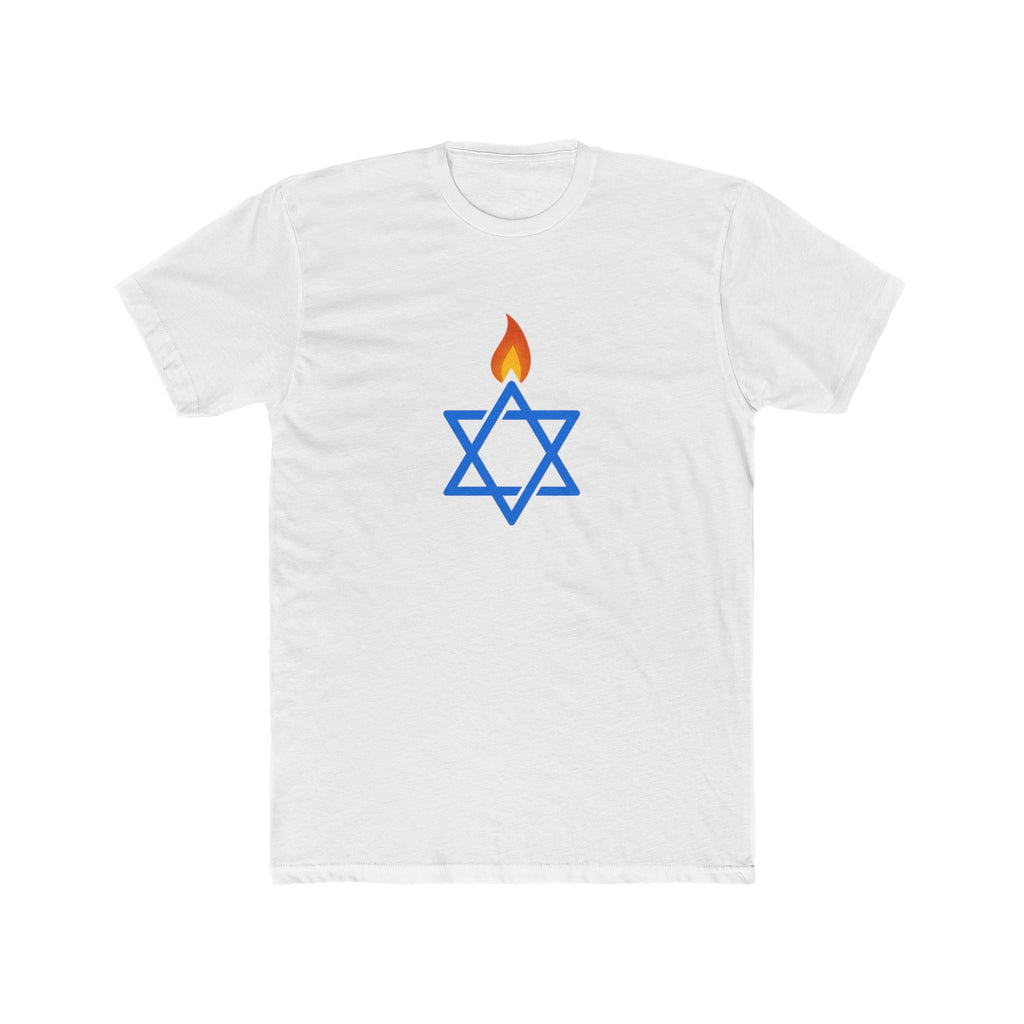 Fire Stars Of David Unisex Cotton Crew Tee - American Zionist