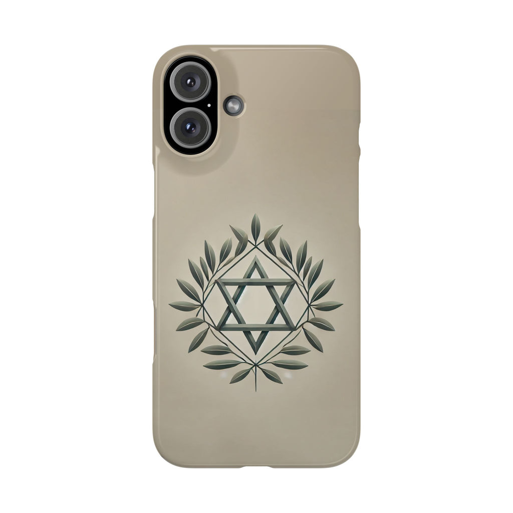 Olive and Star of David Slim Phone Cases - American Zionist