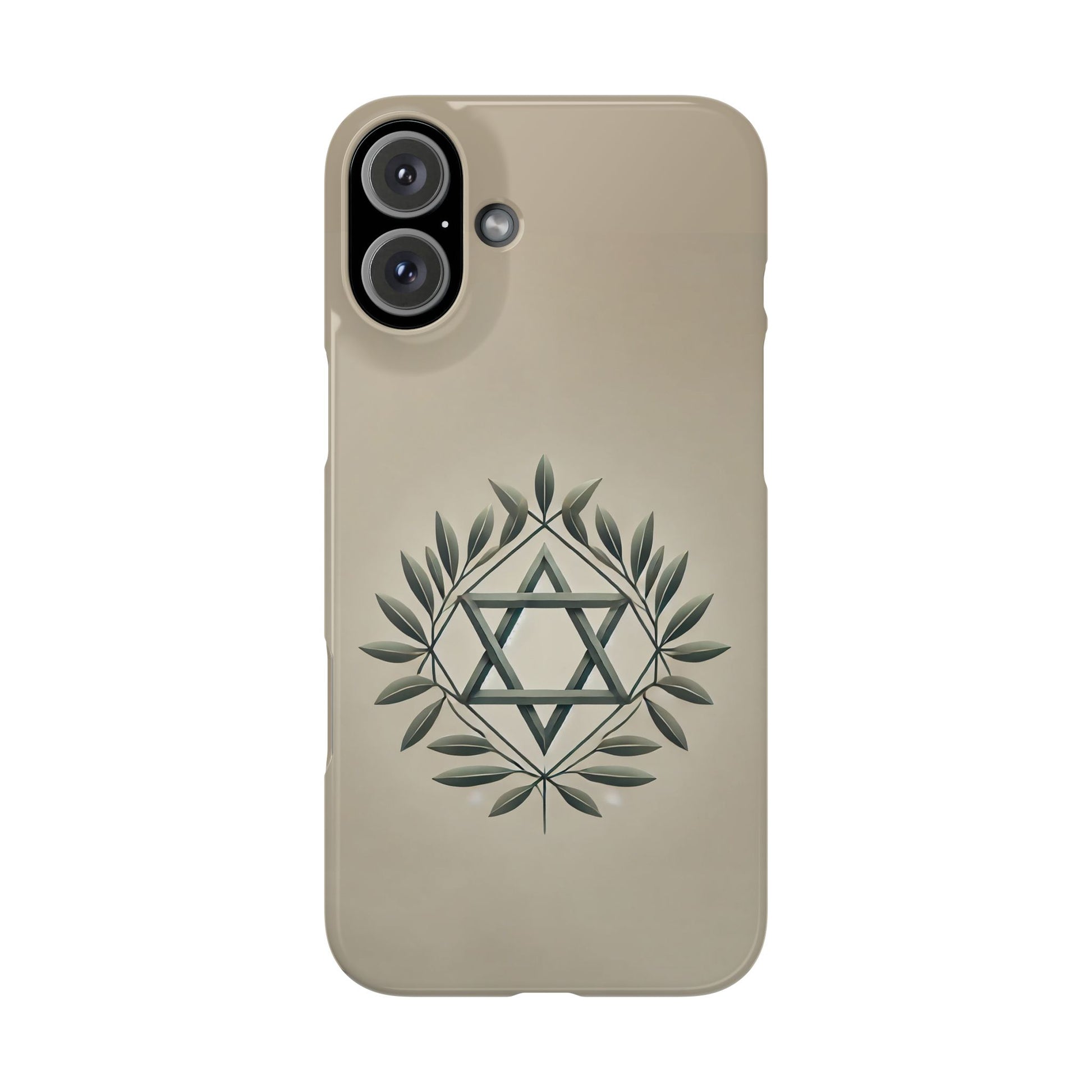 Olive and Star of David Slim Phone Cases - American Zionist