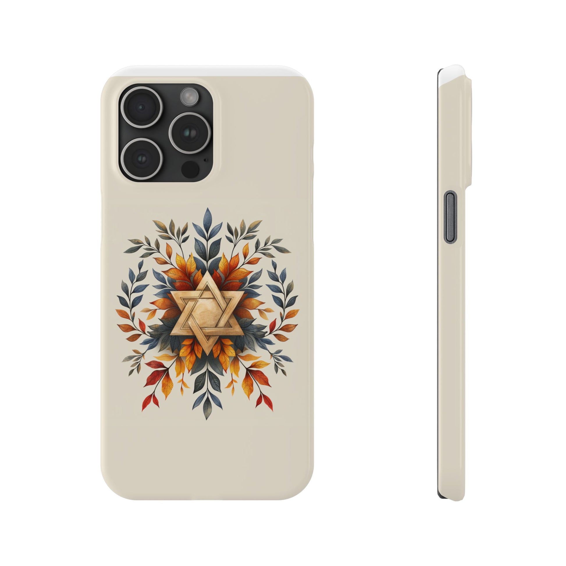 Star of David Wreath Slim Phone Cases - American Zionist