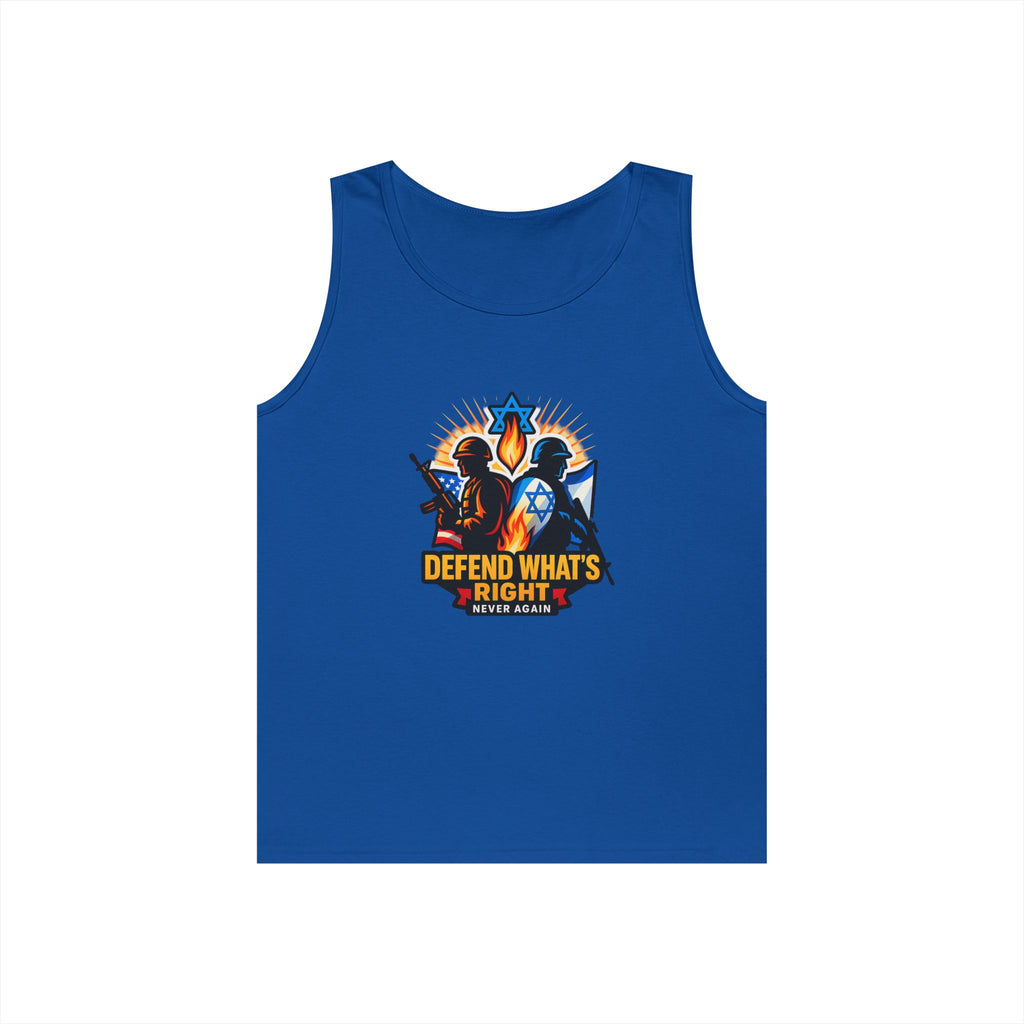 Defend Whats Right Unisex Heavy Cotton Tank Top - American Zionist