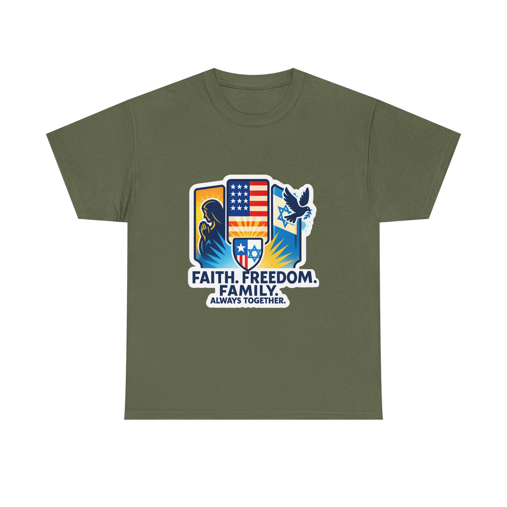 Shield Of Togetherness Unisex Heavy Cotton Tee - American Zionist