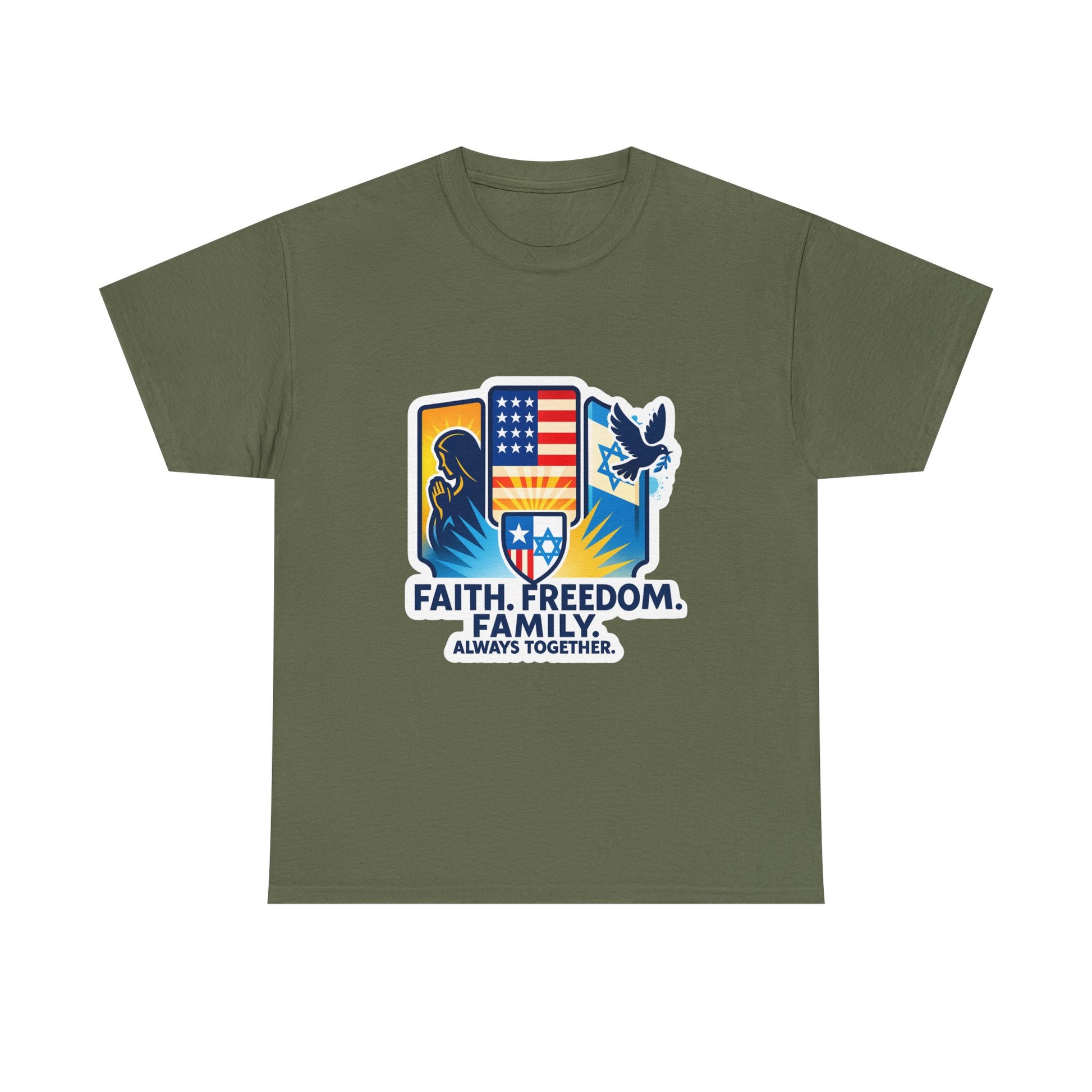 Shield Of Togetherness Unisex Heavy Cotton Tee - American Zionist