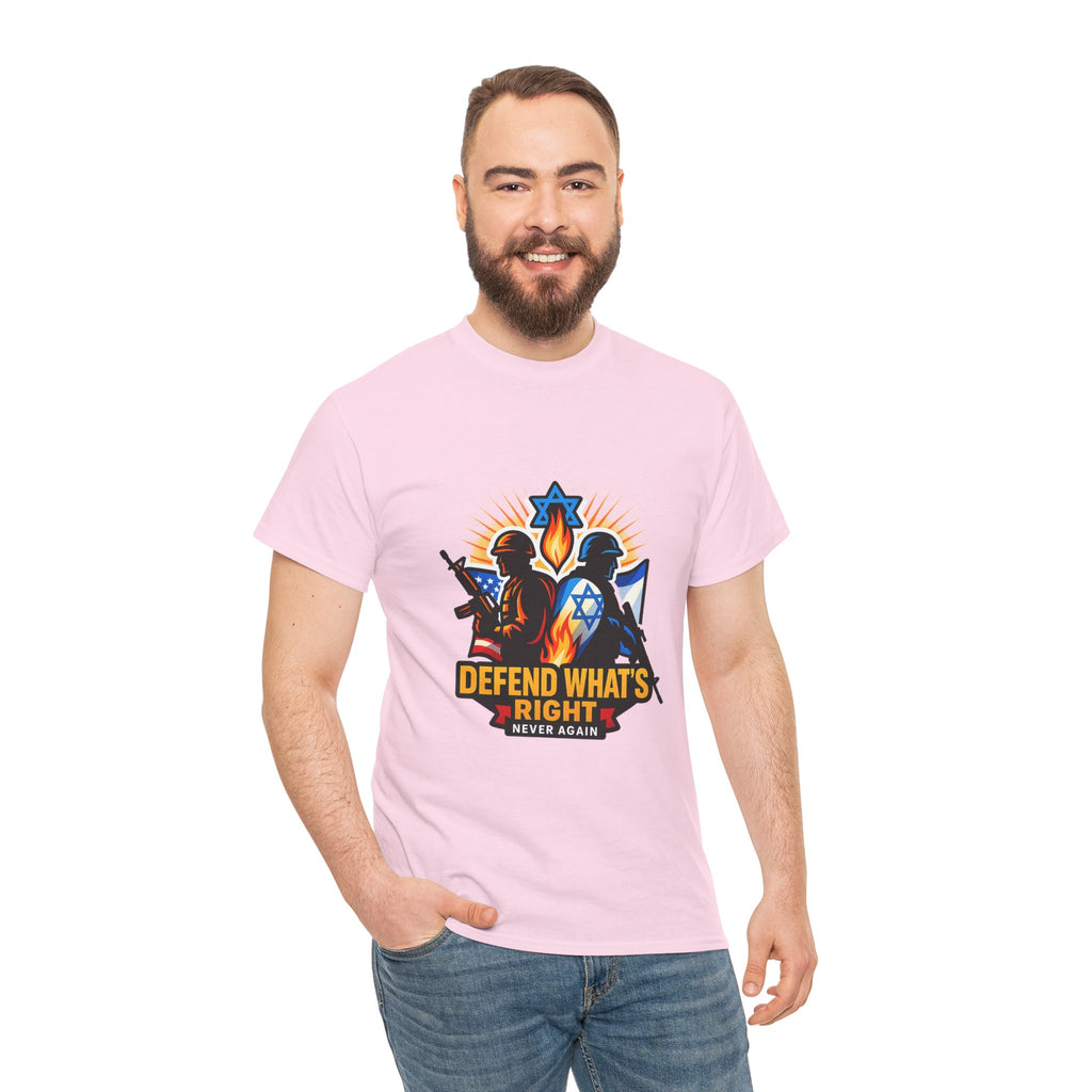 Defend Whats Right Unisex Heavy Cotton Tee - American Zionist