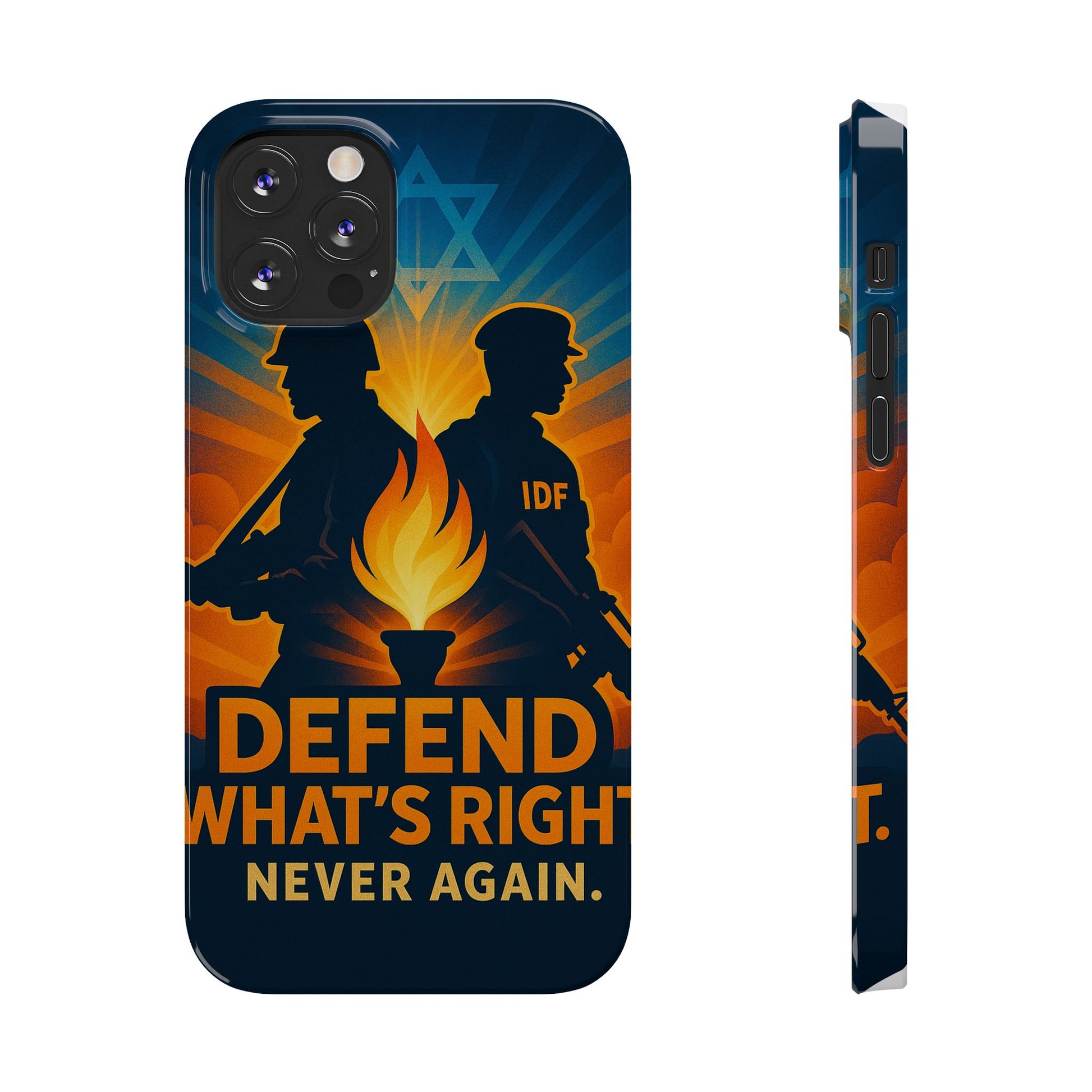Defend What's Right Slim Phone Cases - American Zionist