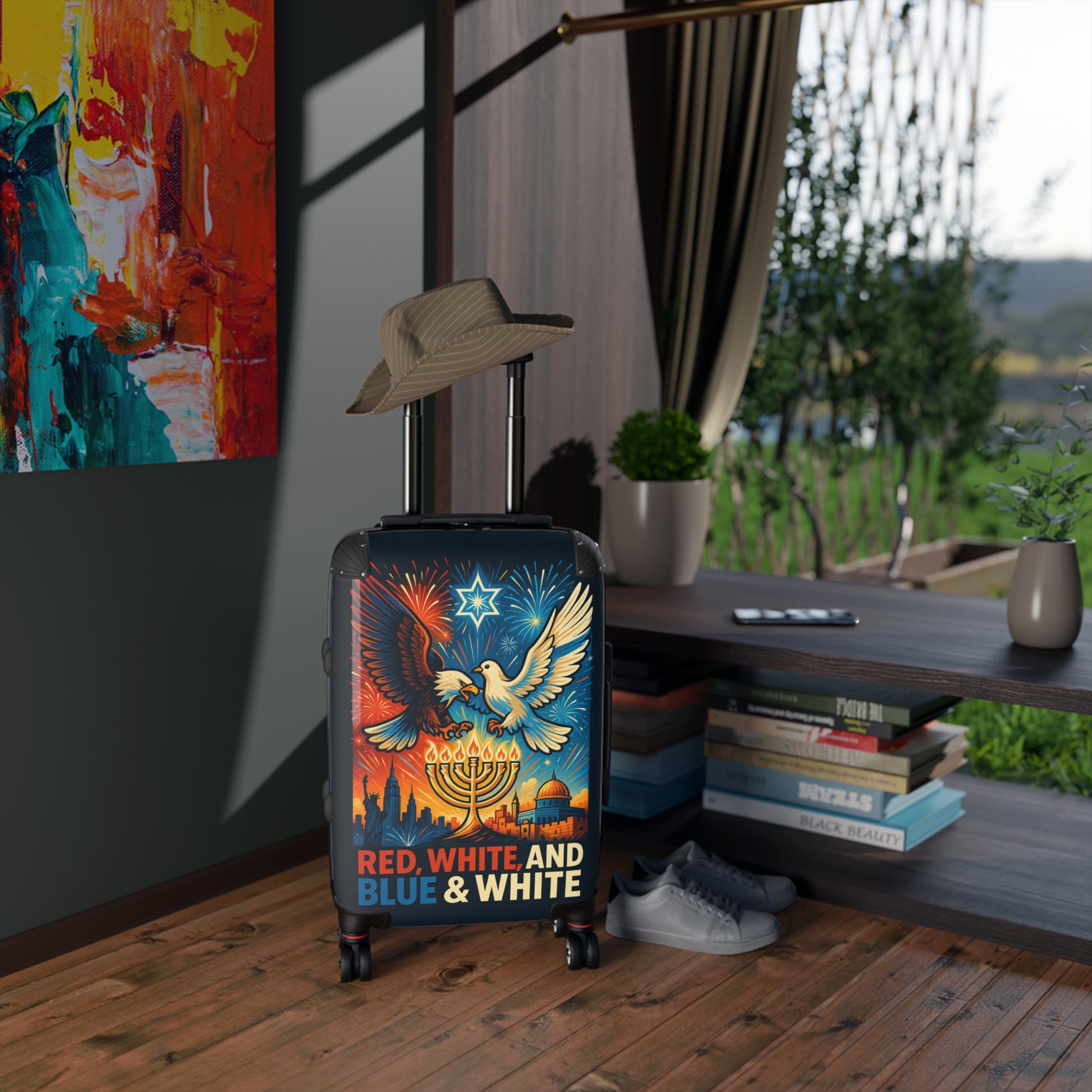 Red White and Blue Premium Suitcase - American Zionist