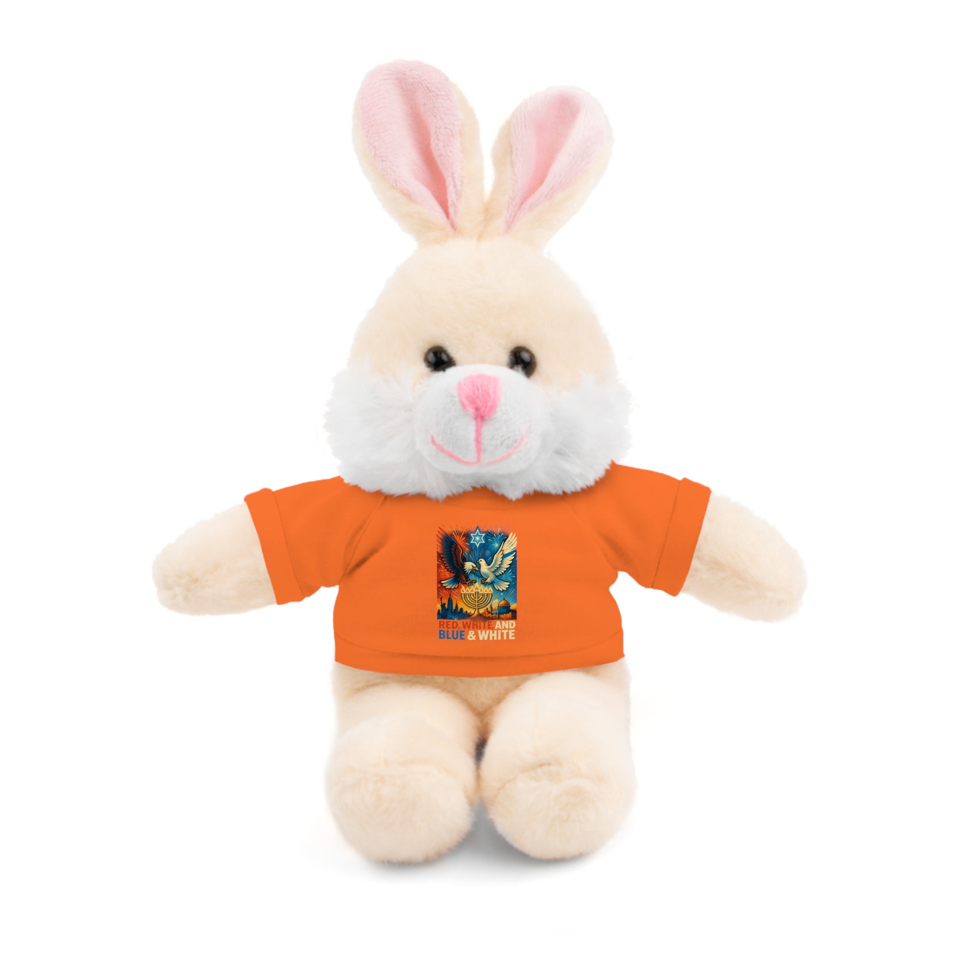 Red White and Blue Stuffed Animals with Tee - American Zionist