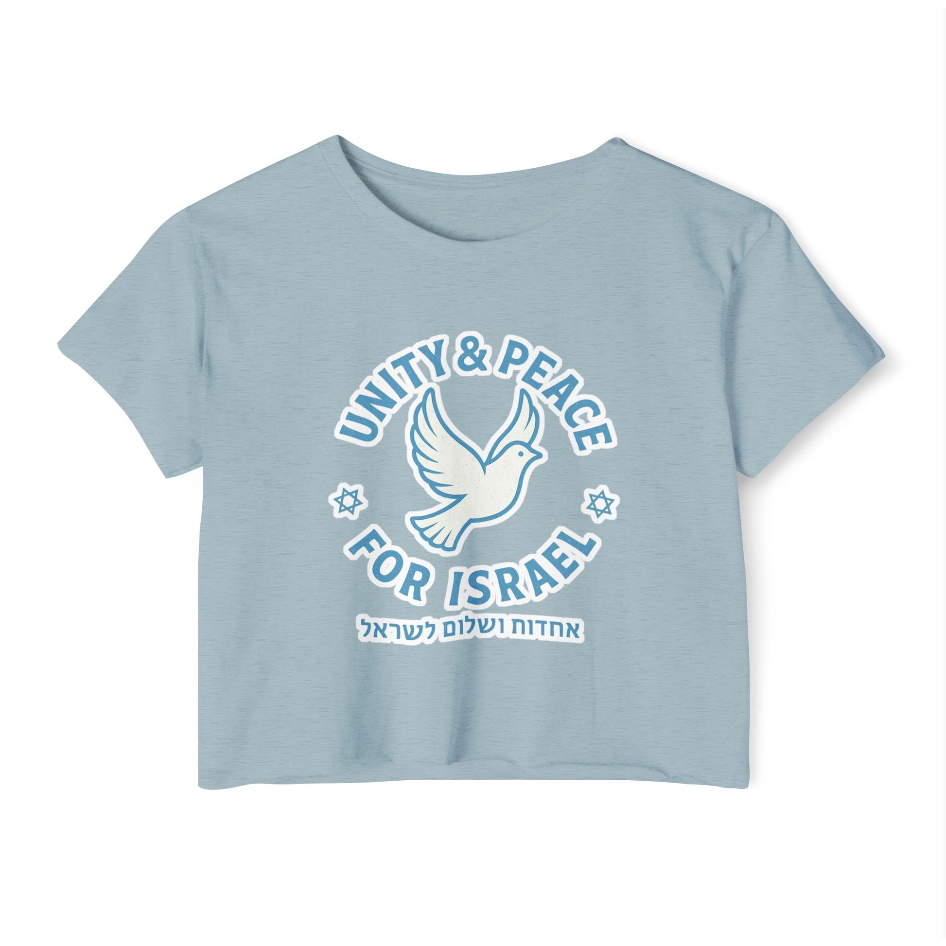 Unity Peace For Israel Women's Festival Crop Top - American Zionist